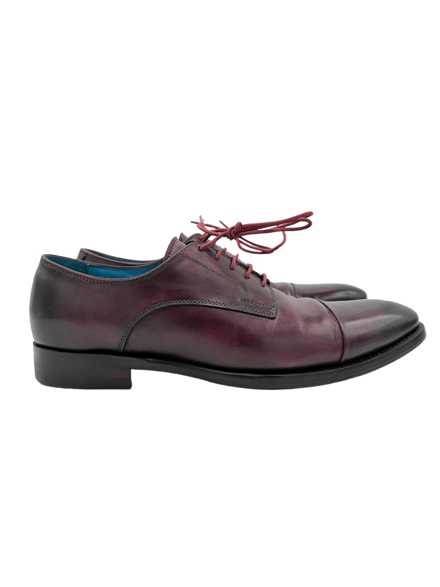Custom Unbranded Purple Burgundy Oxford Dress Shoe