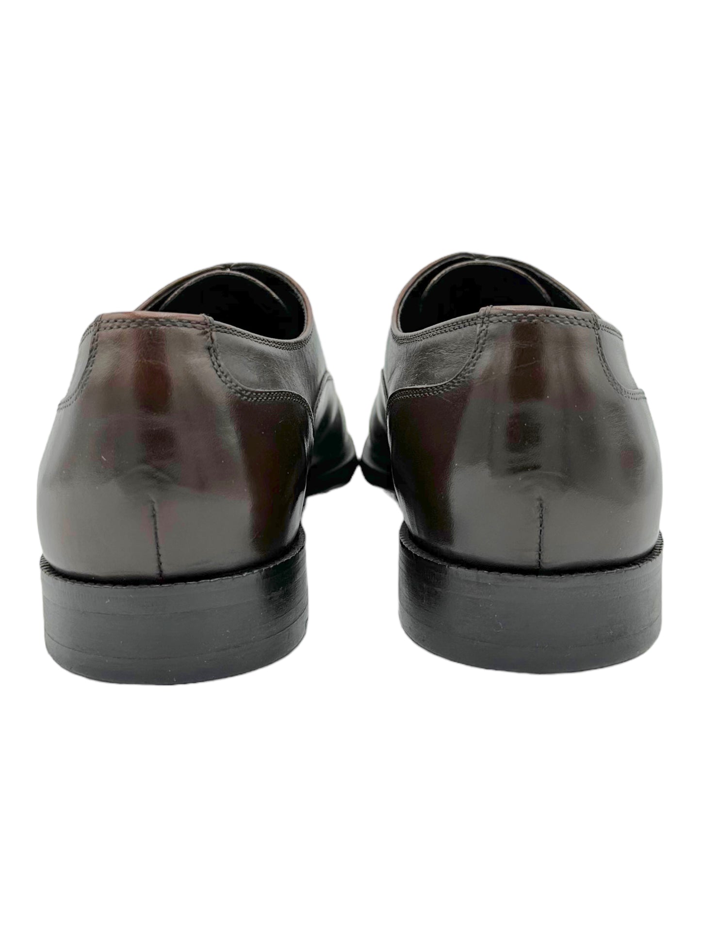 Canali Dark Brown Leather Oxford Dress Shoes - Genuine Design Luxury Consignment for Men. New & Pre-Owned Clothing, Shoes, & Accessories. Calgary, Canada