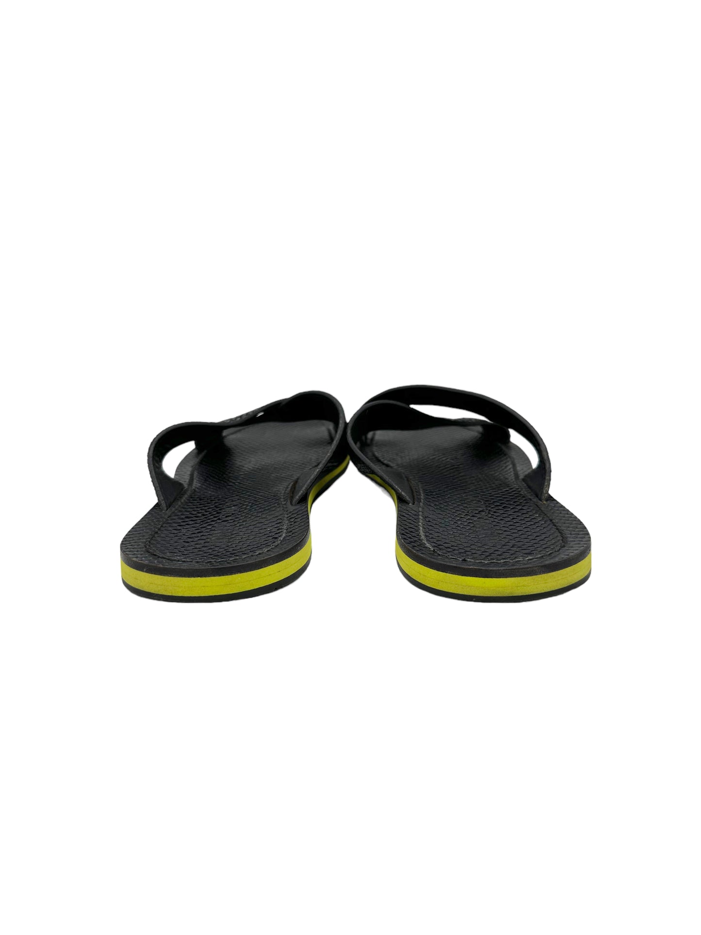 Jimmy Choo Black & Yellow Sandal - Genuine Design Luxury Consignment for Men. New & Pre-Owned Clothing, Shoes, & Accessories. Calgary, Canada