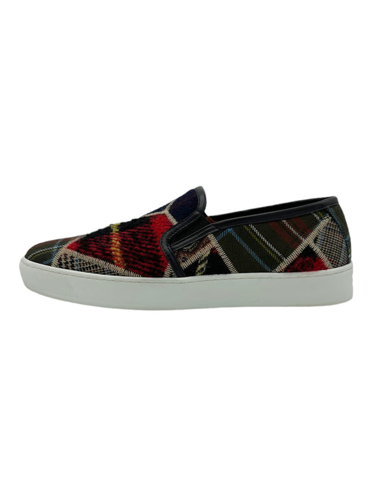 Etro Multicolour Patchwork Slip-On Sneakers - Genuine Design Luxury Consignment for Men. New & Pre-Owned Clothing, Shoes, & Accessories. Calgary, Canada