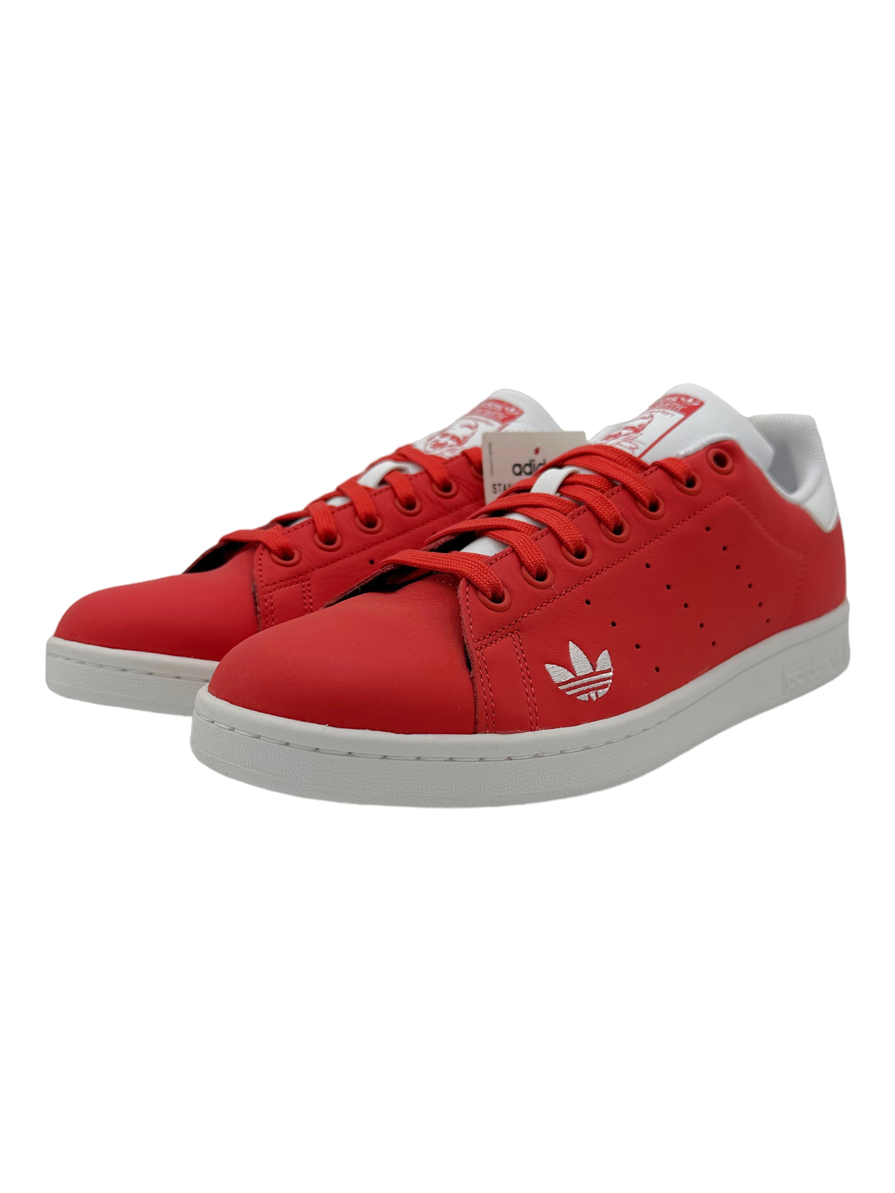 Adidas Stan Smith Red White Sneakers Genuine Design Luxury