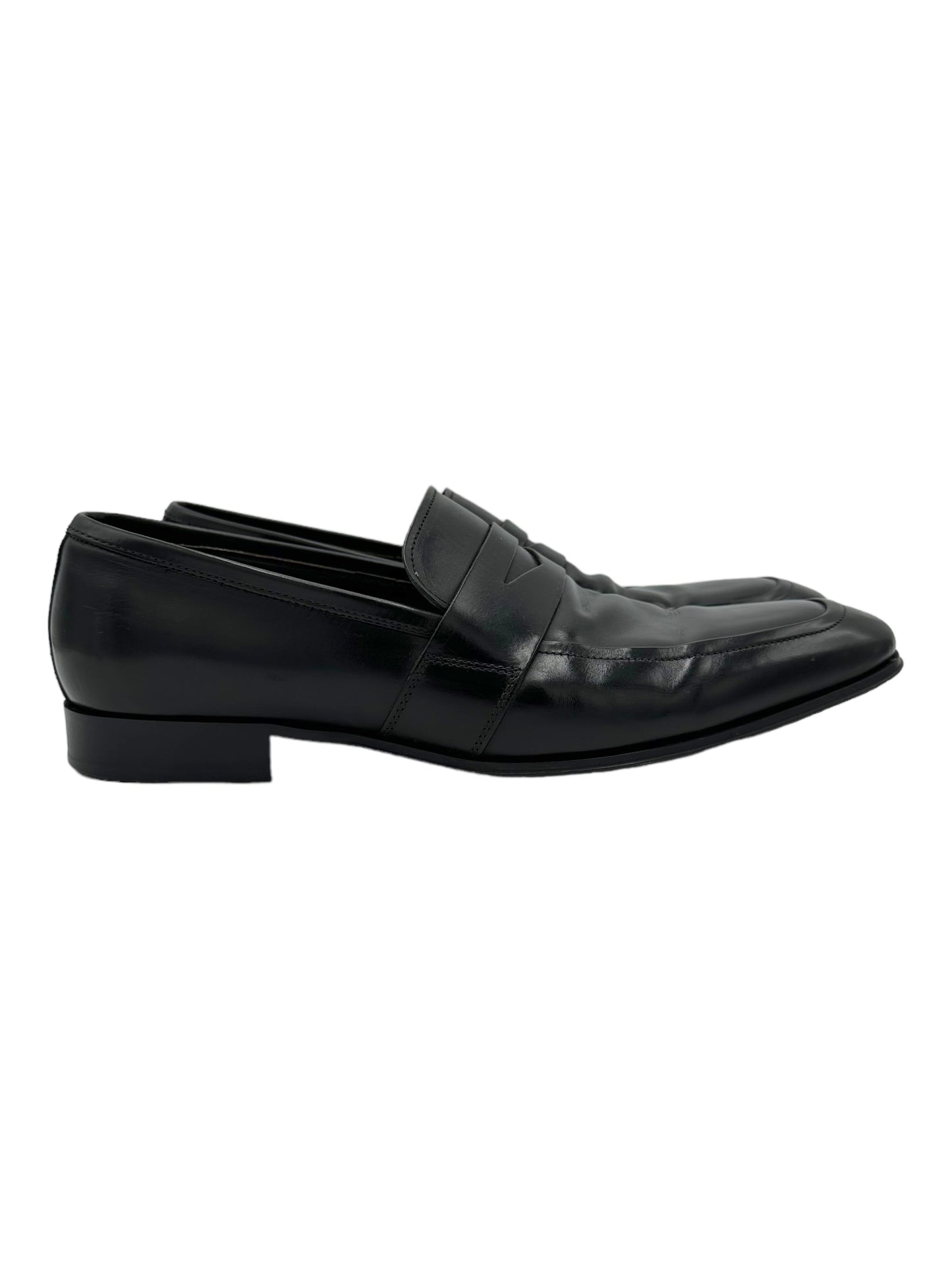 To Boot New York Black Leather Penny Loafers - Genuine Design Luxury Consignment Calgary, Alberta, Canada New and Pre-Owned Clothing, Shoes, Accessories.