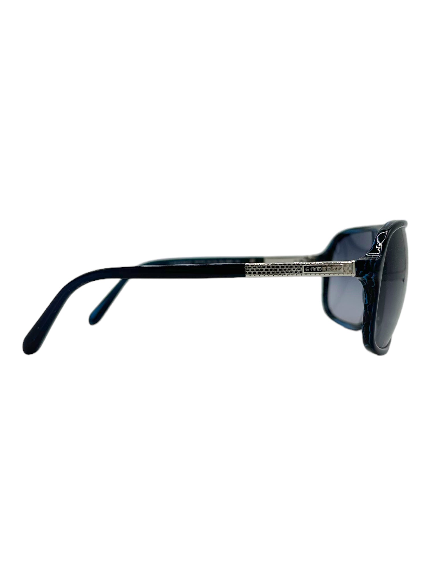 Givenchy SGV 816 Navy Rounded Aviator Sunglasses - Genuine Design Luxury Consignment for Men. New & Pre-Owned Clothing, Shoes, & Accessories. Calgary, Canada