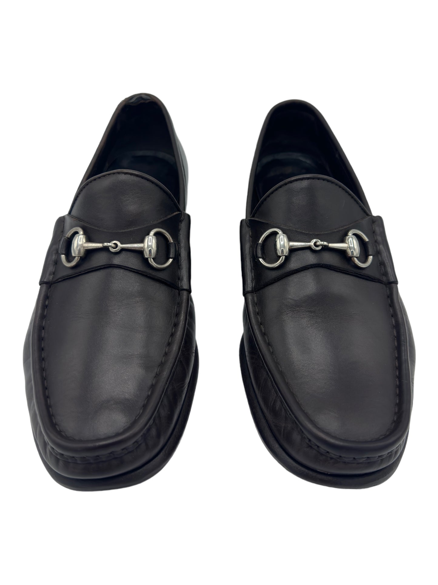Gucci Brown Horse Bit Leather Loafers - Genuine Design Luxury Consignment for Men. New & Pre-Owned Clothing, Shoes, & Accessories. Calgary, Canada