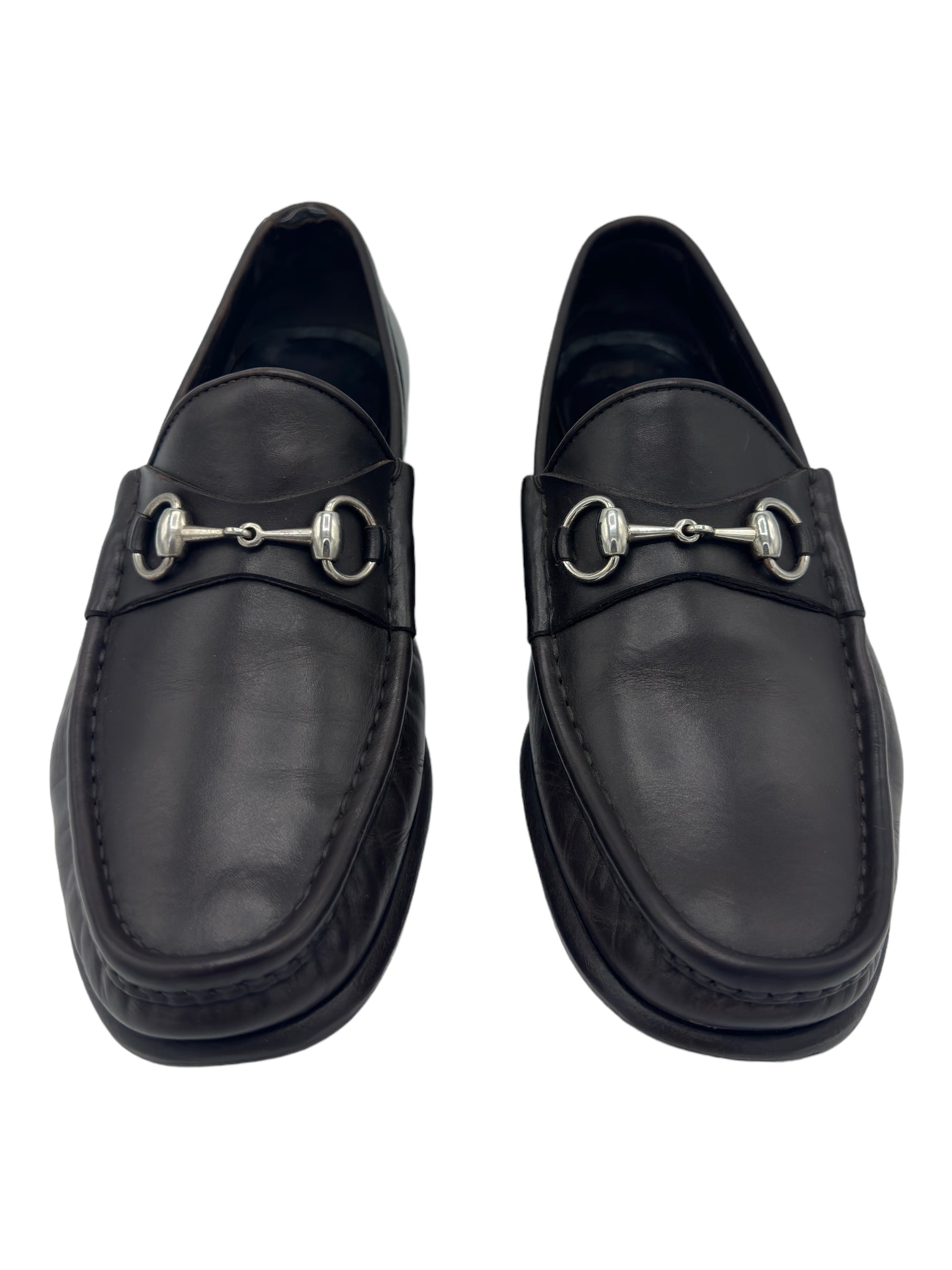 Gucci Brown Horse Bit Leather Loafers - Genuine Design Luxury Consignment for Men. New & Pre-Owned Clothing, Shoes, & Accessories. Calgary, Canada