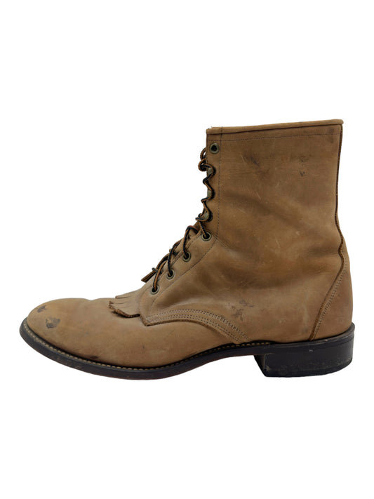 Laredo Roper Tan Lace Up Boots - Genuine Design Luxury Consignment for Men. New & Pre-Owned Clothing, Shoes, & Accessories. Calgary, Canada