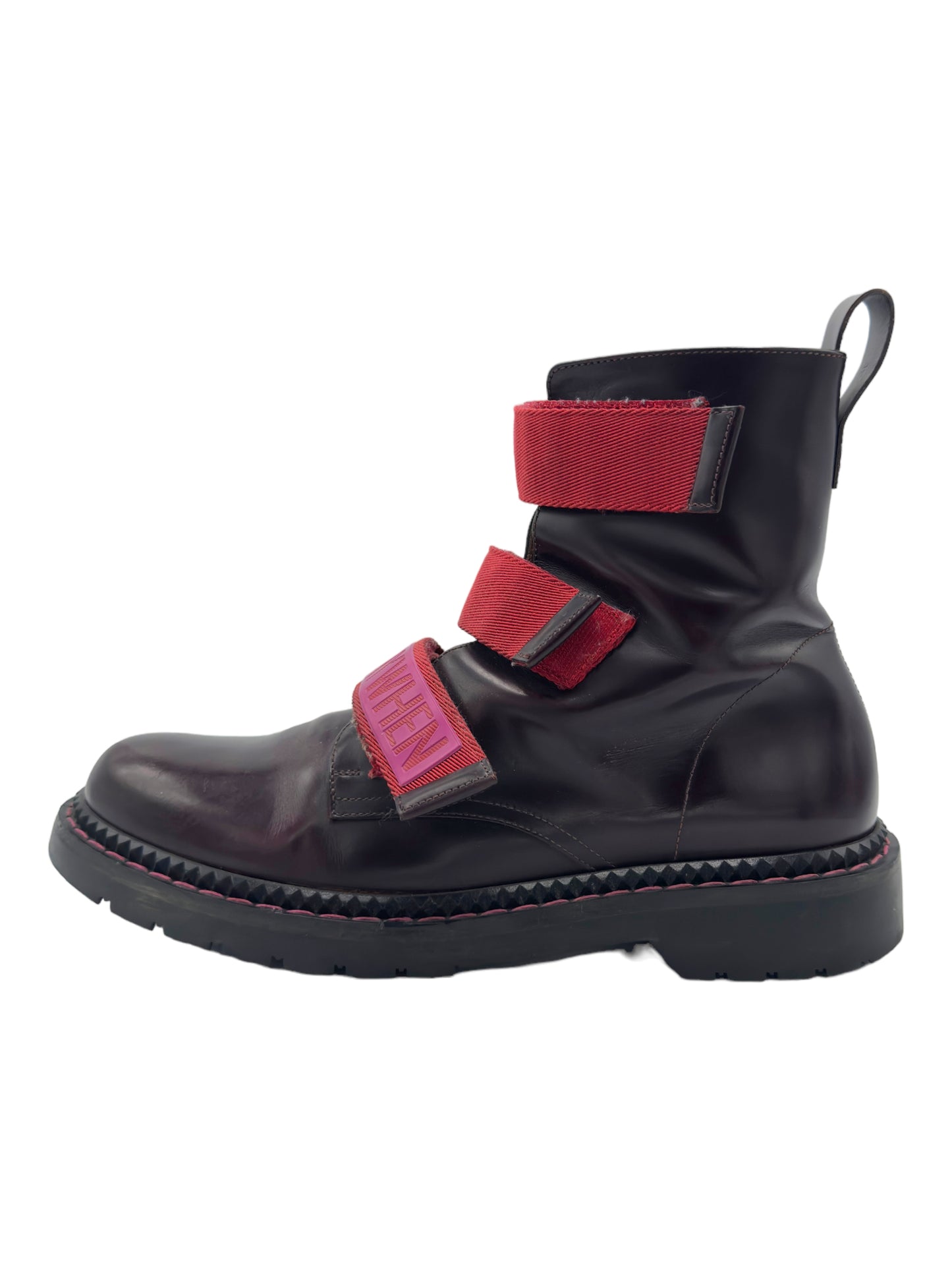 Valentino Anywhen Black Leather Army Boots