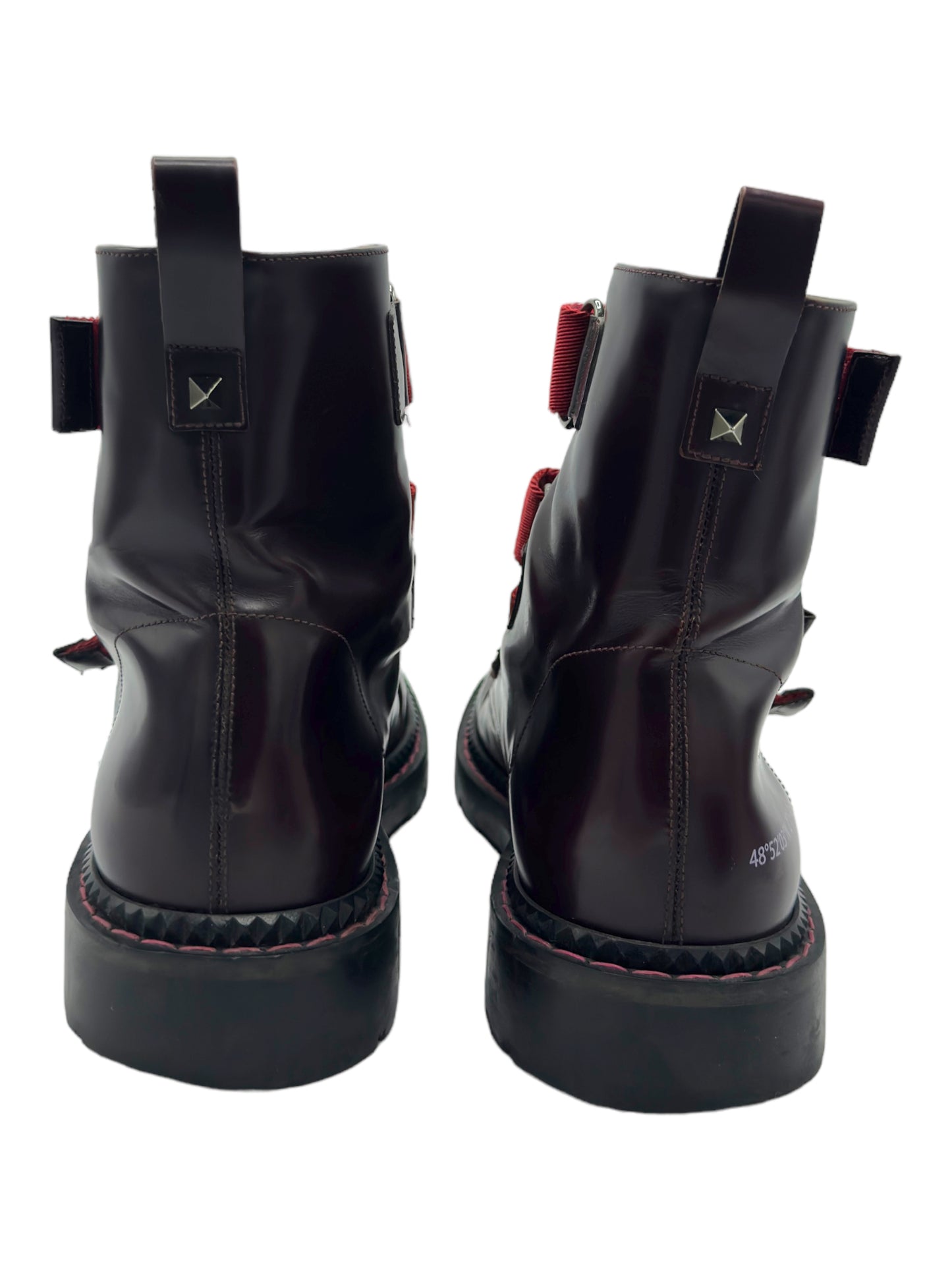 Valentino Anywhen Black Leather Army Boots