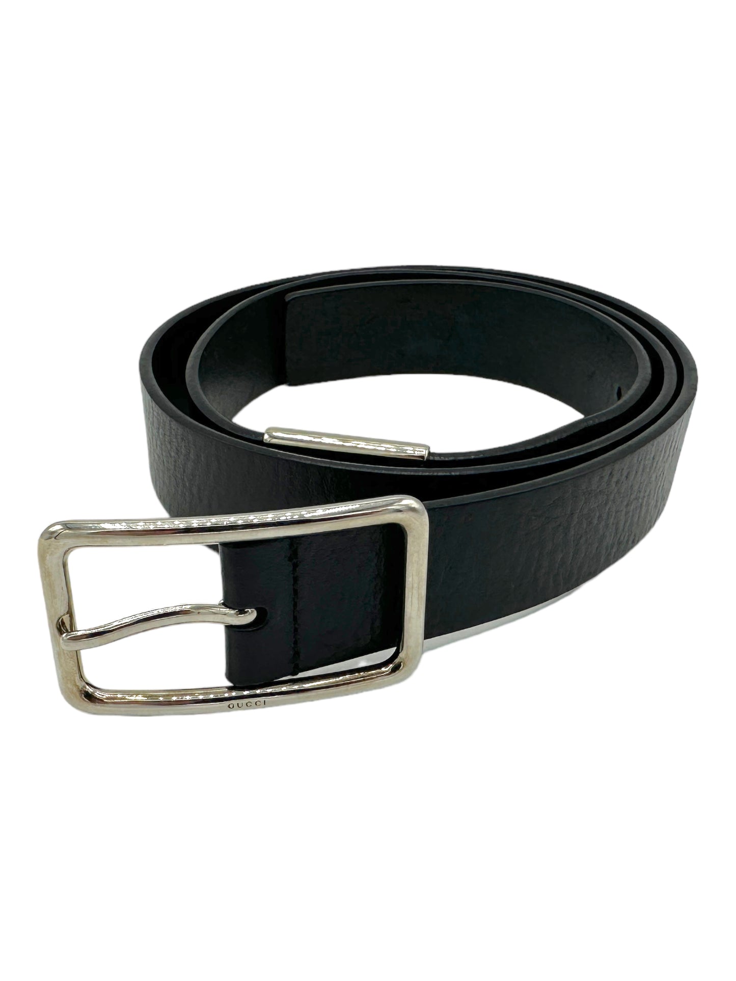 Gucci Black Leather Belt 36