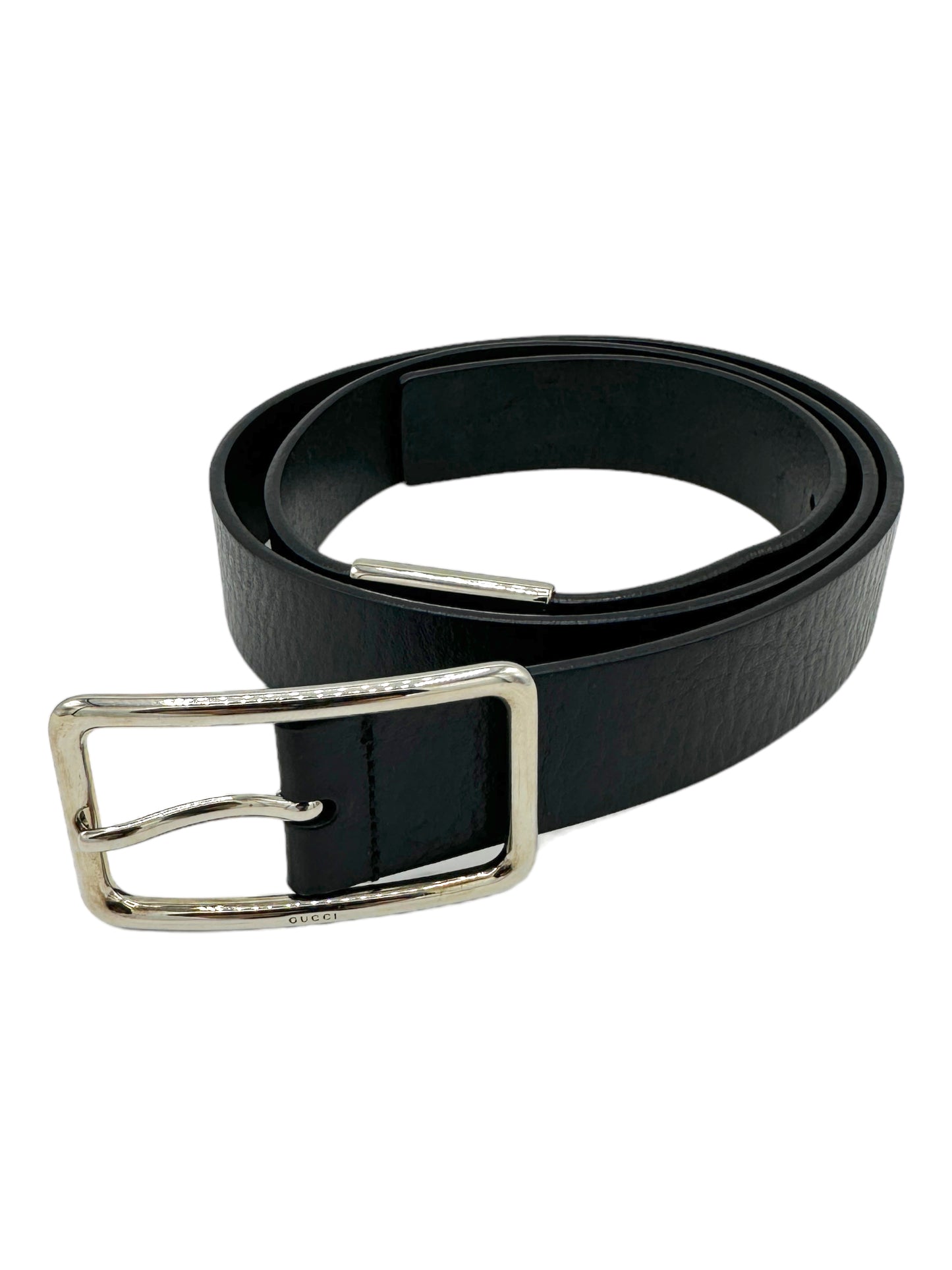 Gucci Black Leather Belt 36