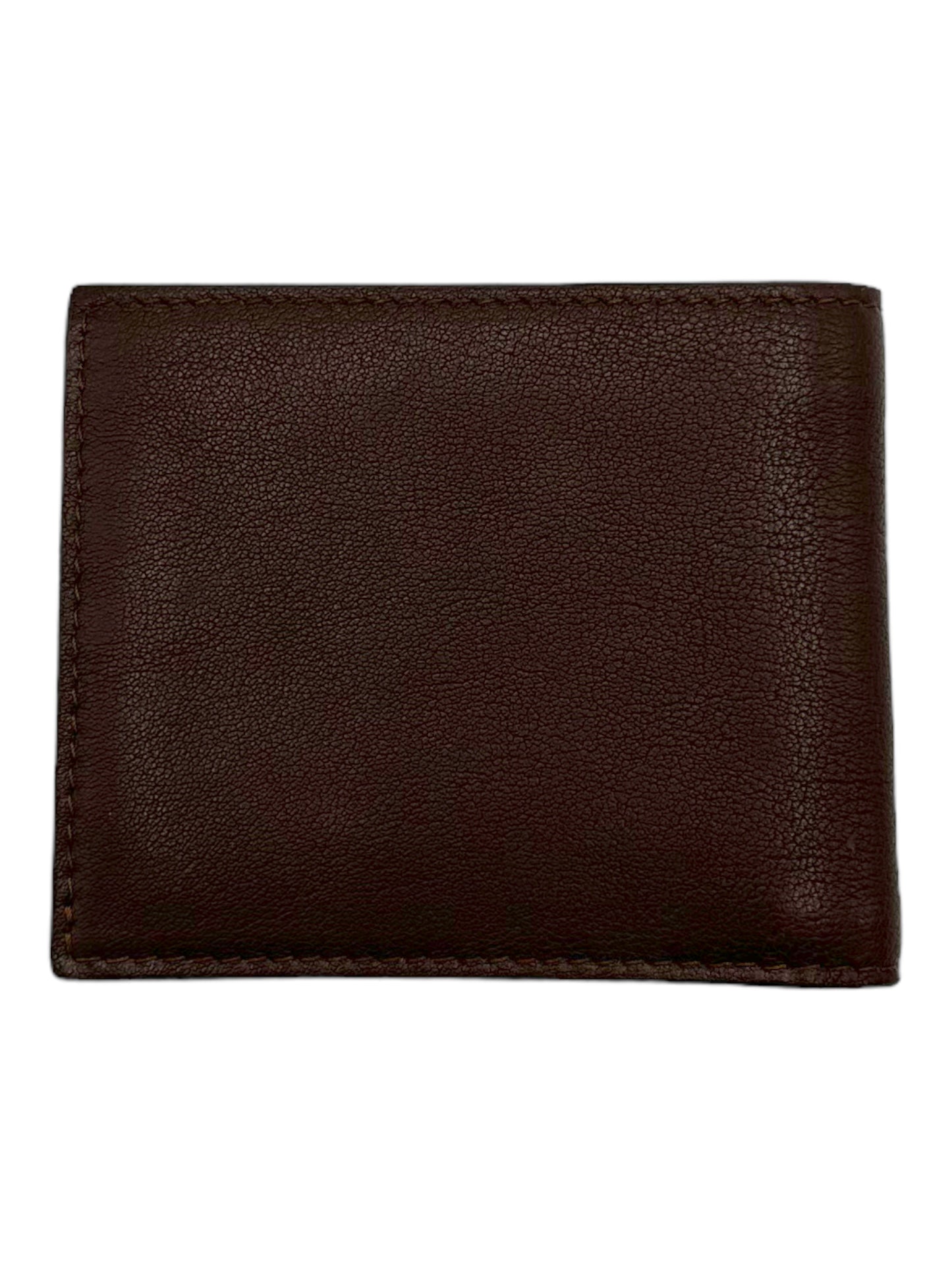 Brunello Cucinelli Brown Grained Calfskin Bifold Wallet - Genuine Design Luxury Consignment. New & Pre-Owned Clothing, Shoes, & Accessories. Calgary, Canada