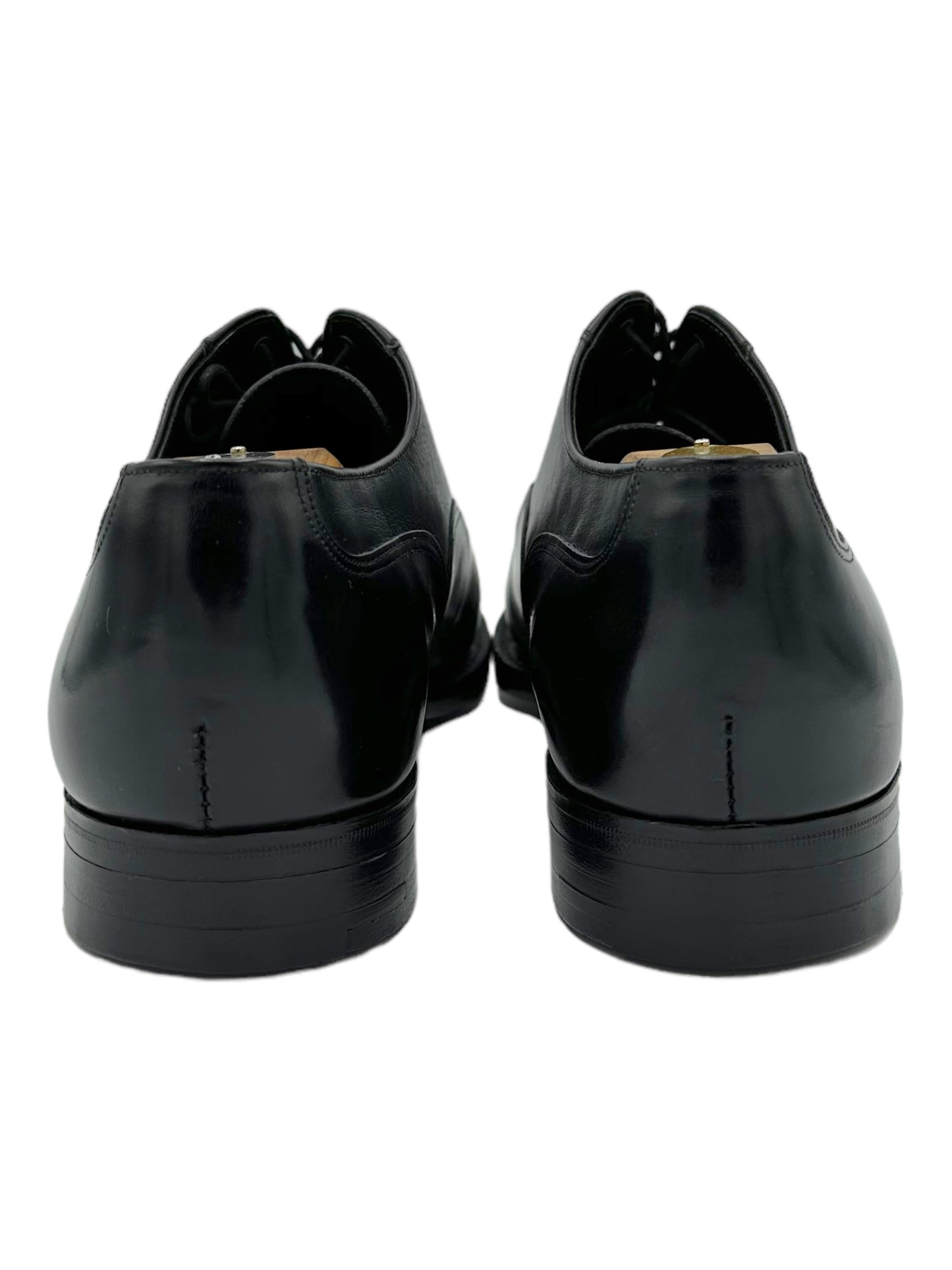 Alfred Sargent Black Cap Toe Oxford Dress Shoes - Genuine Design Luxury Consignment. New & Pre-Owned Clothing, Shoes, & Accessories. Calgary, Canada