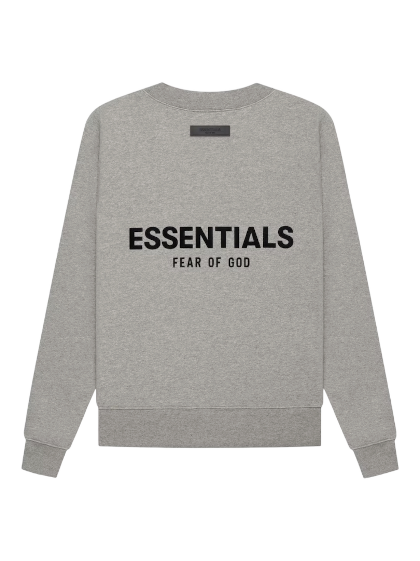 Essentials Fear of God Dark Heather Oatmeal Crewneck Sweatshirt SS22 - Genuine Design Luxury Consignment Calgary, Canada New & Pre-Owned Authentic Clothing, Shoes, Accessories.