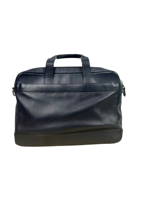Coach Navy Leather Briefcase — Genuine Design Luxury Consignment for Men. New & Pre-Owned Clothing, Shoes, & Accessories. Calgary, Canada
