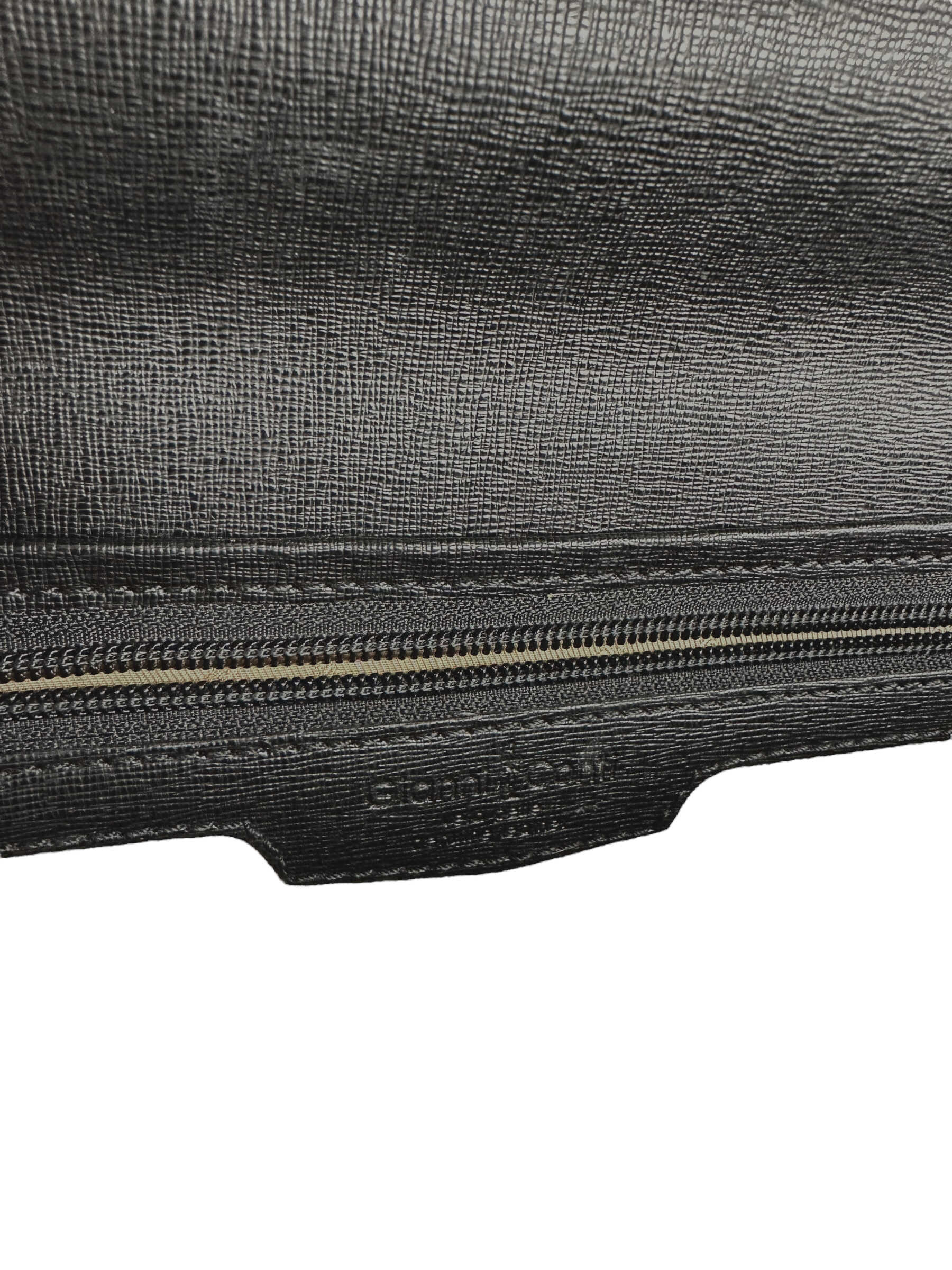 Gianni Conti Black Saffiano Leather Briefcase — Genuine Design Luxury Consignment for Men. New & Pre-Owned Clothing, Shoes, & Accessories. Calgary, Canada