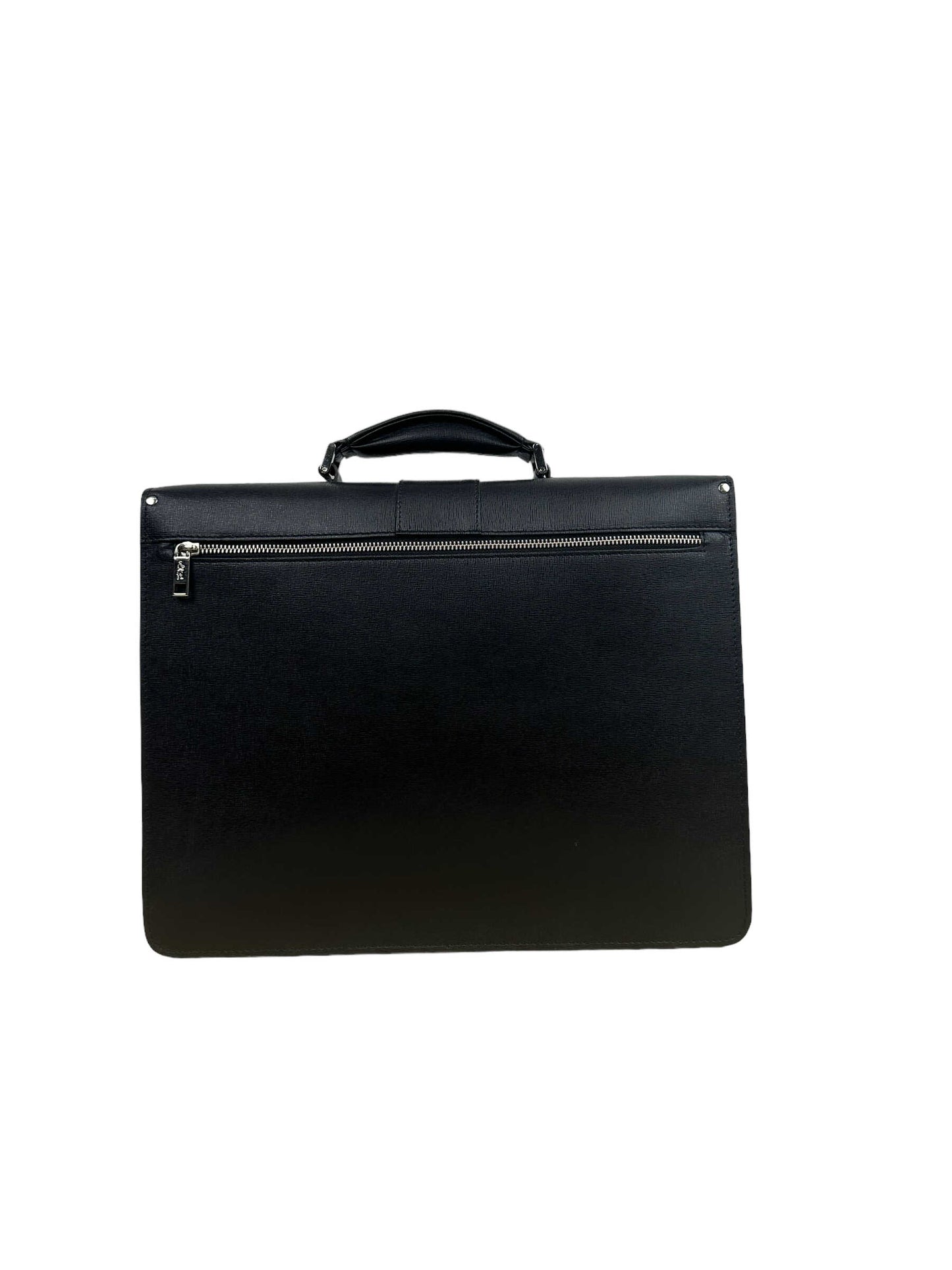 Gianni Conti Black Saffiano Leather Briefcase — Genuine Design Luxury Consignment for Men. New & Pre-Owned Clothing, Shoes, & Accessories. Calgary, Canada