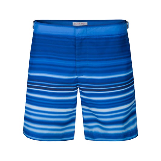 Orlebar Brown Bulldog Planetary Stripe Blue Swim Shorts