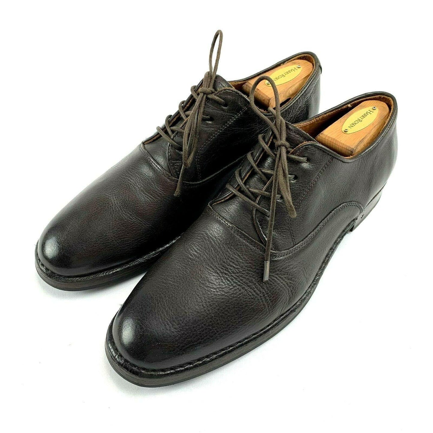 John Varvatos Collection Brown Leather Derby Dress Shoes 9.5D—Genuine Design luxury consignment