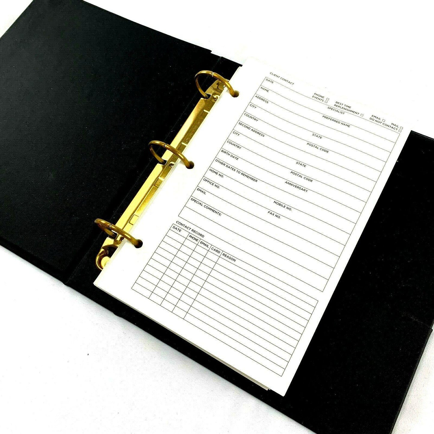 TOM FORD Brown Gold Appointment Binder with Blank Fill Pages - Genuine Design Luxury Consignment