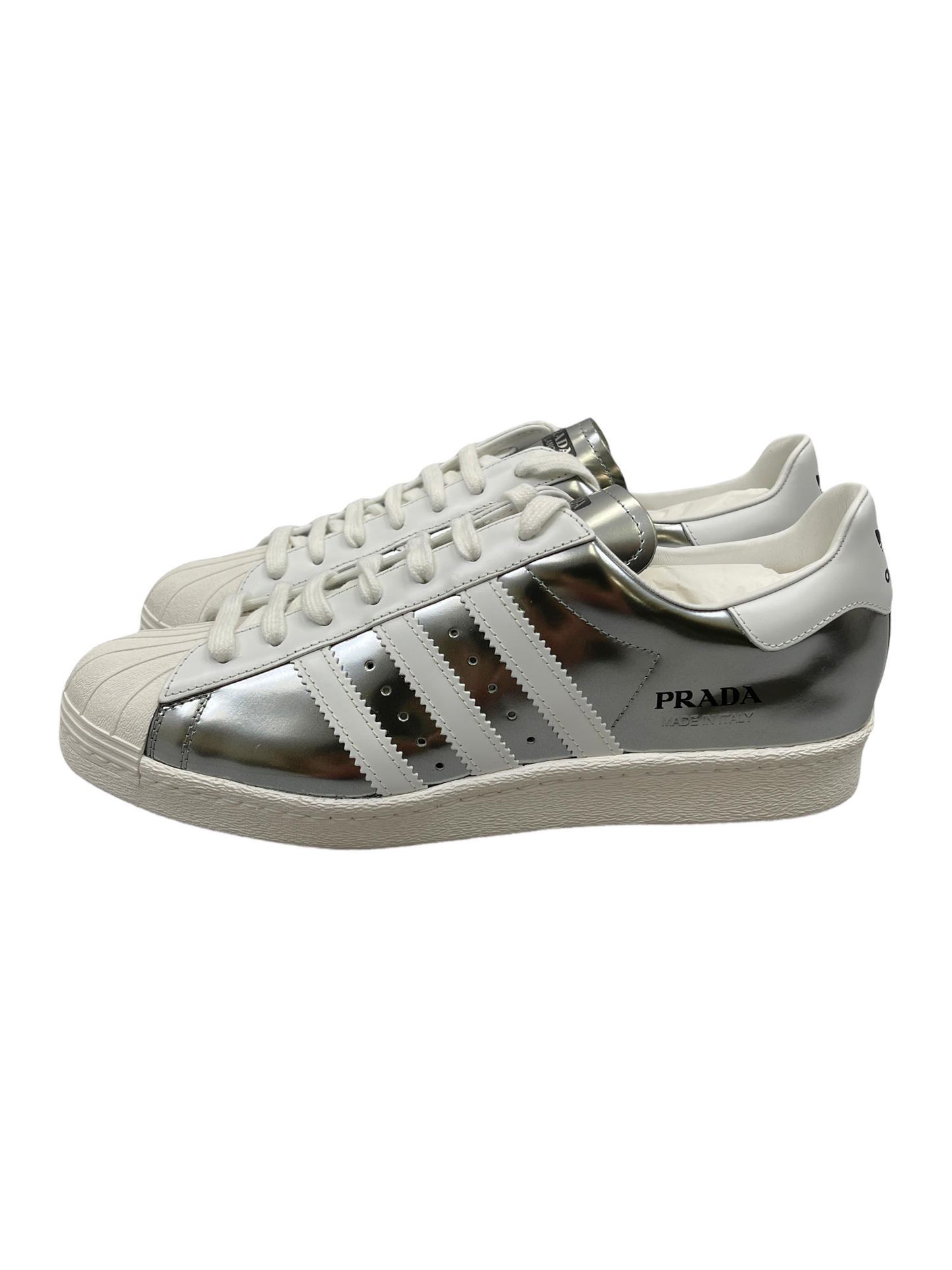 Adidas x Prada Superstar Silver 9.5 US - Genuine Design Luxury Consignment for Men. New & Pre-Owned Clothing, Shoes, & Accessories. Calgary, Canada