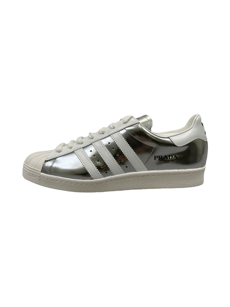 Adidas x Prada Superstar Silver Sneakers – Genuine Design Luxury