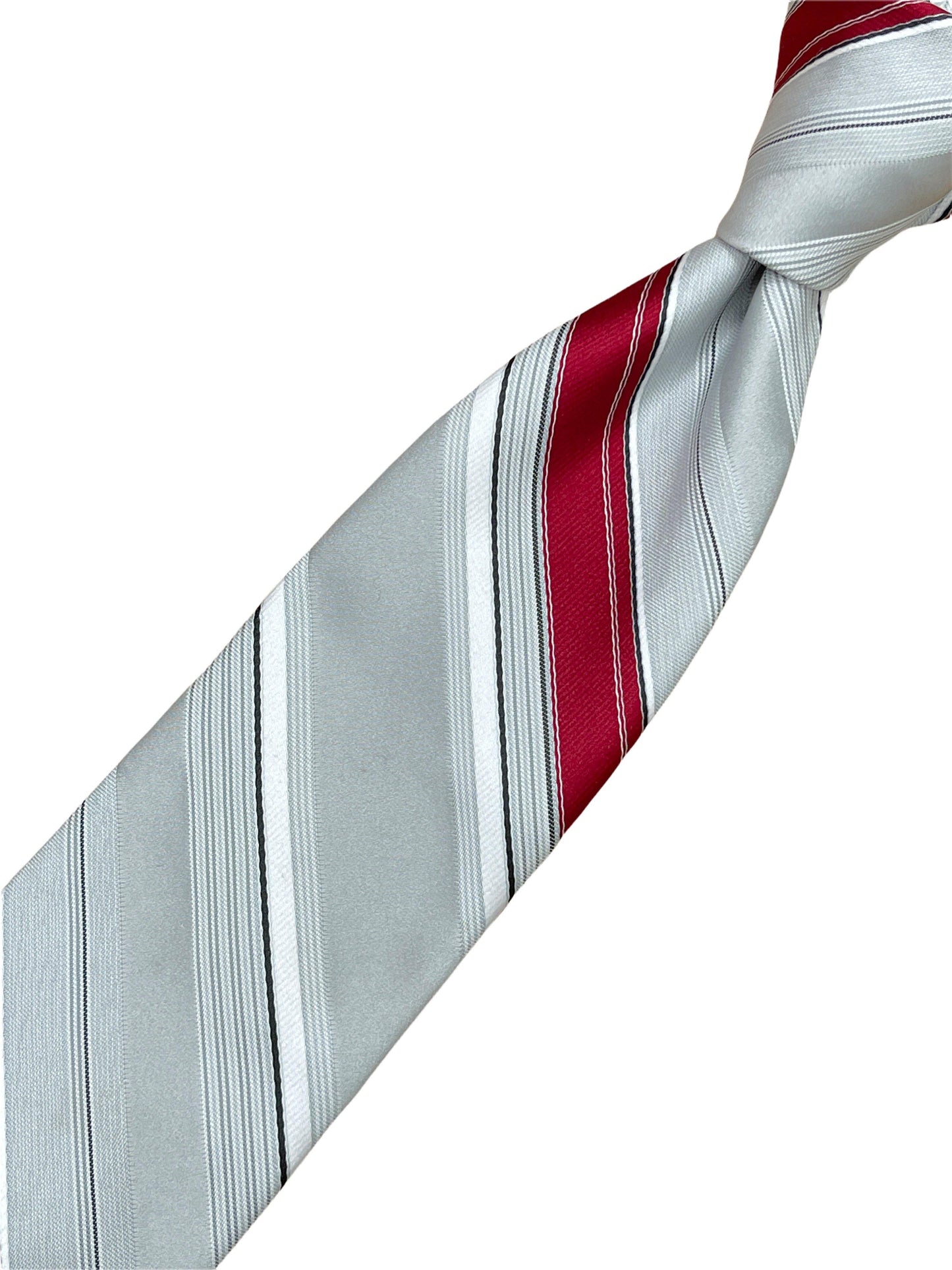christian dior silver striped tie