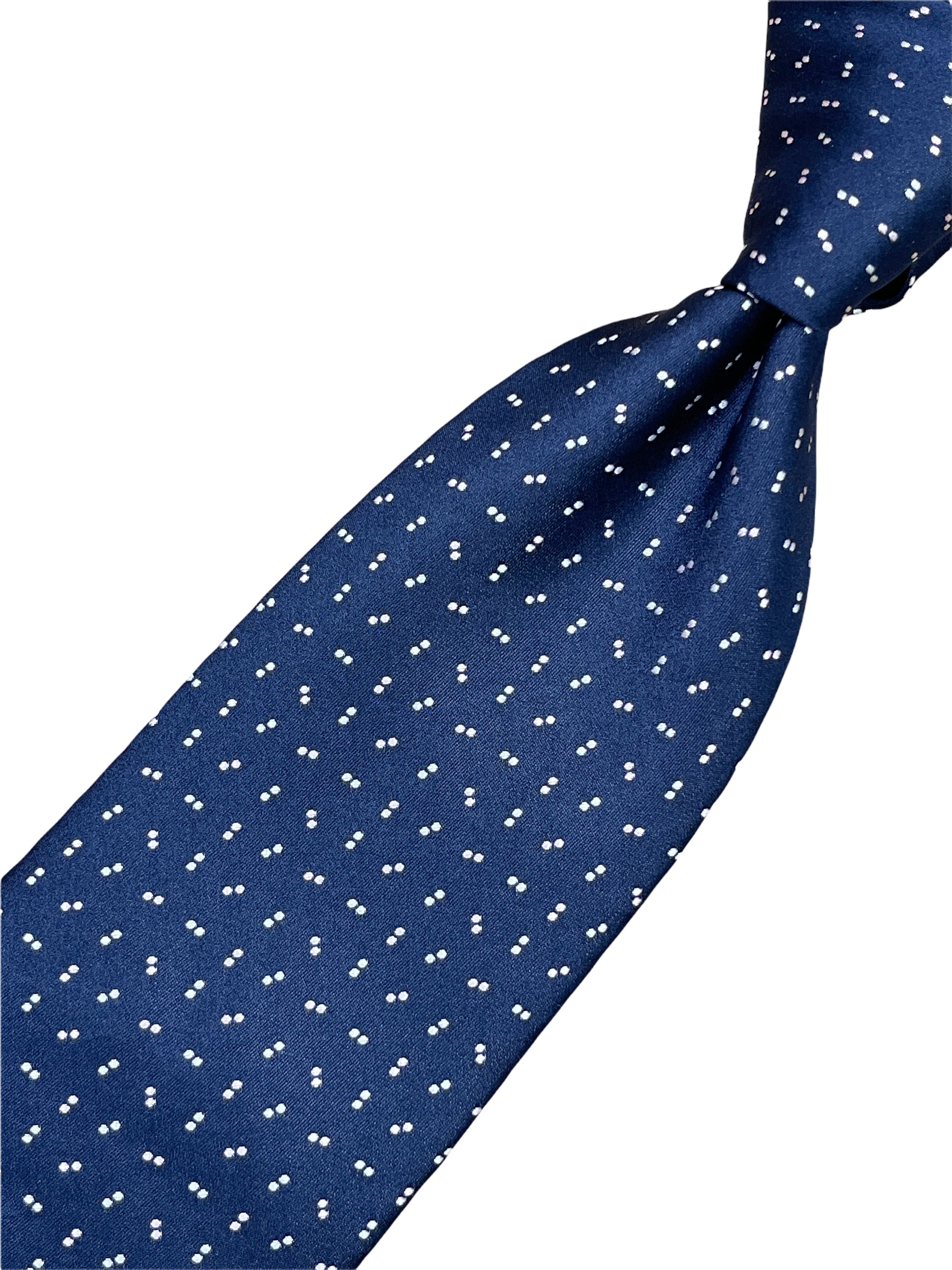 Paolo Albizzati navy dotted silk tie