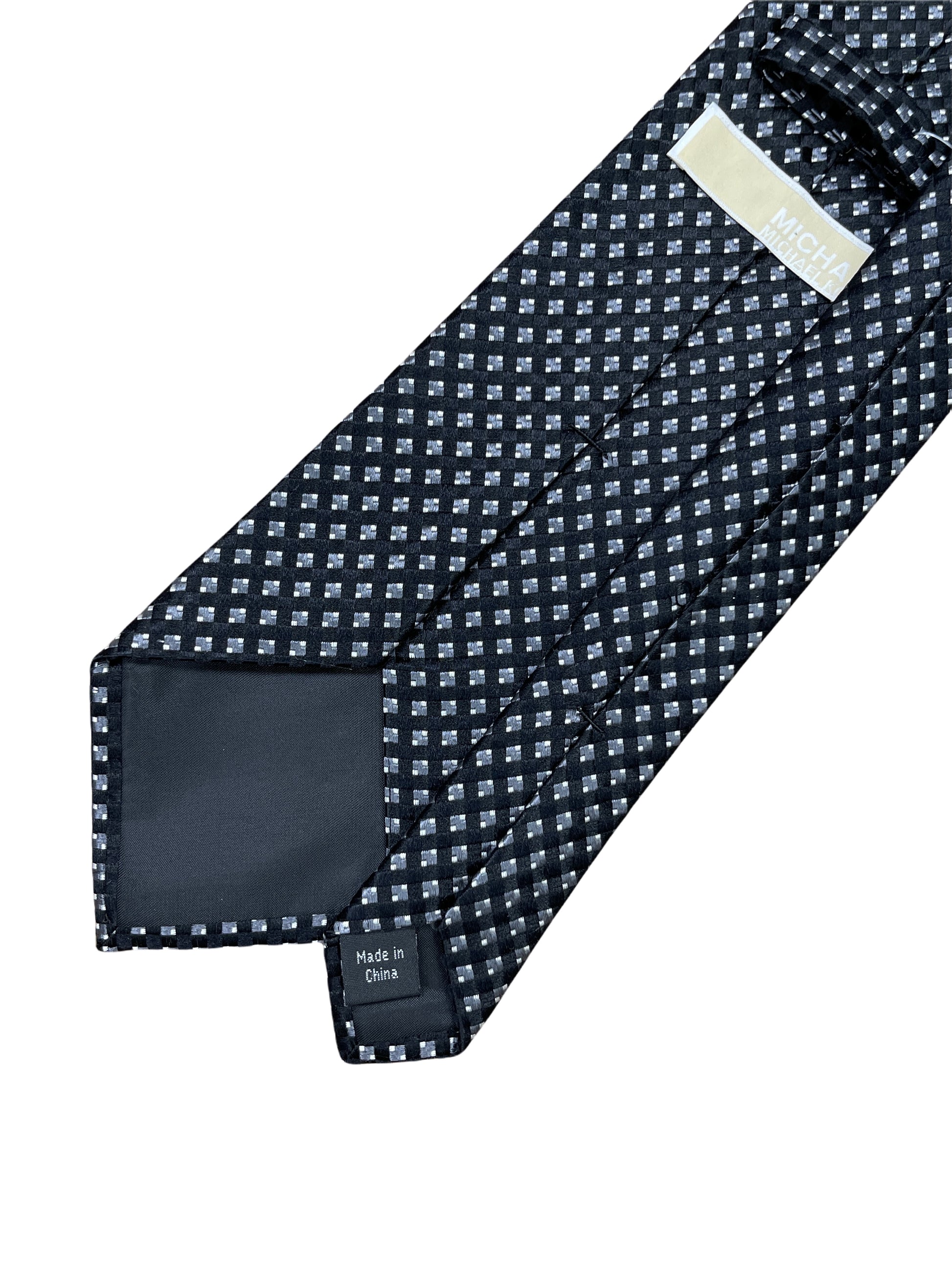 Michael Kors MK black silk tie