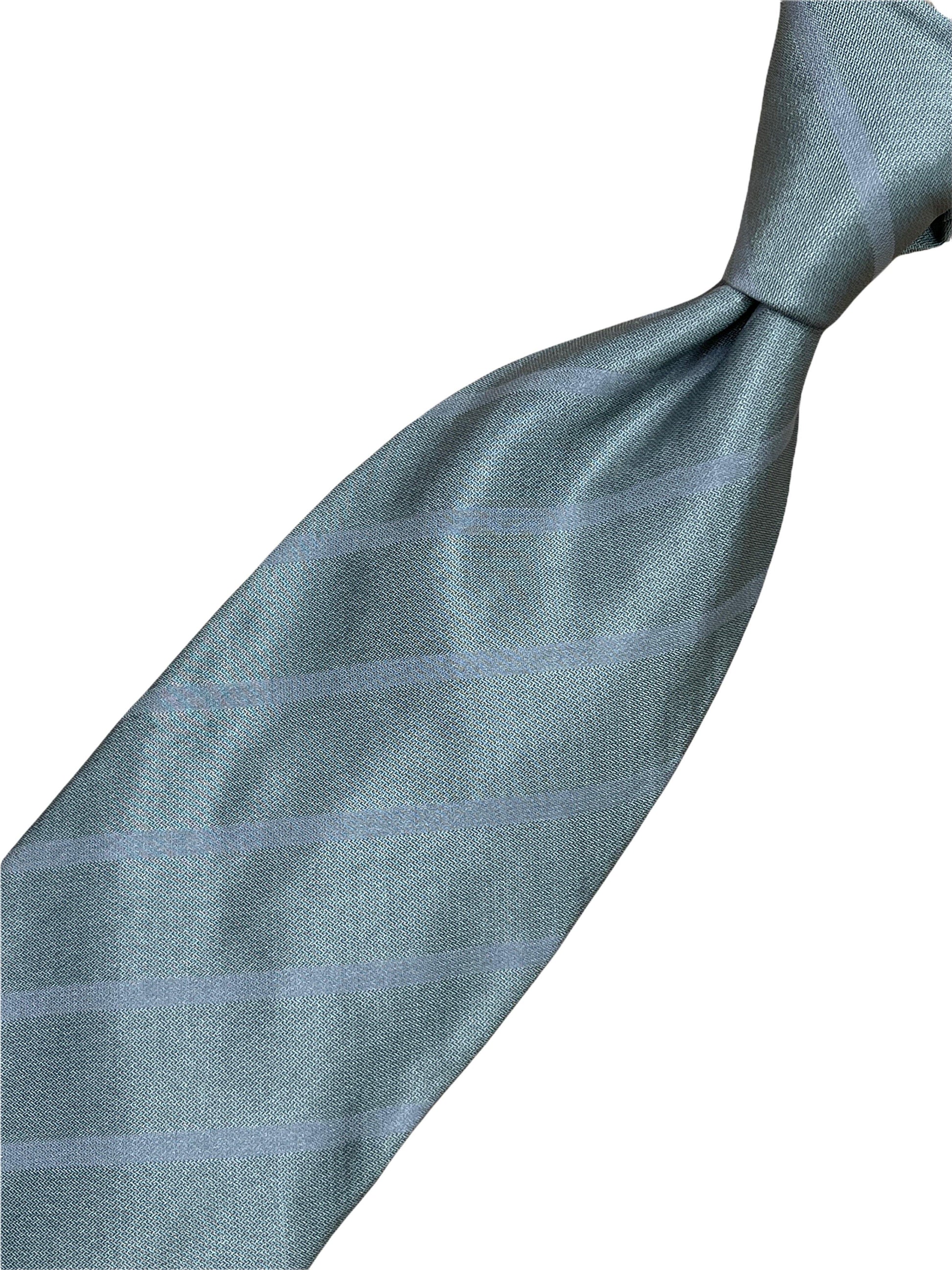 Giorgio Armani silver striped silk tie