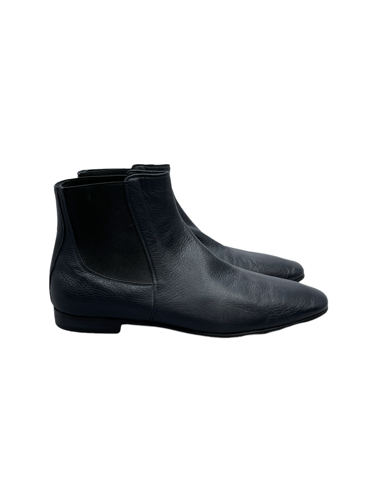 Dolce & Gabbana Navy Blue Deerskin Leather Chelsea Boots 11 US - Genuine Design Luxury Consignment for Men. New & Pre-Owned Clothing, Shoes, & Accessories. Calgary, Canada