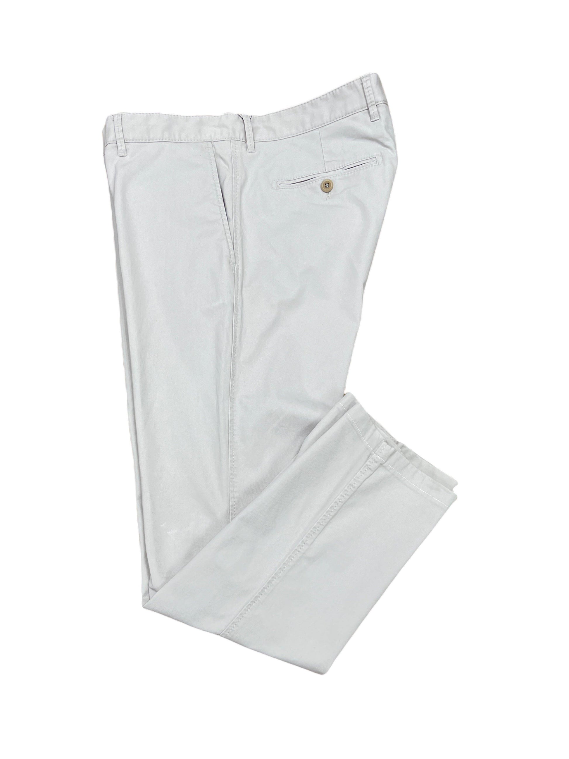 Brax Light Stone Grey Cotton Pants size 52/36. Genuine Design luxury 