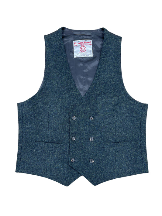 TopMan Loden Green Double Breasted Harris Tweed Vest - 42" Large Genuine Design luxury consignment