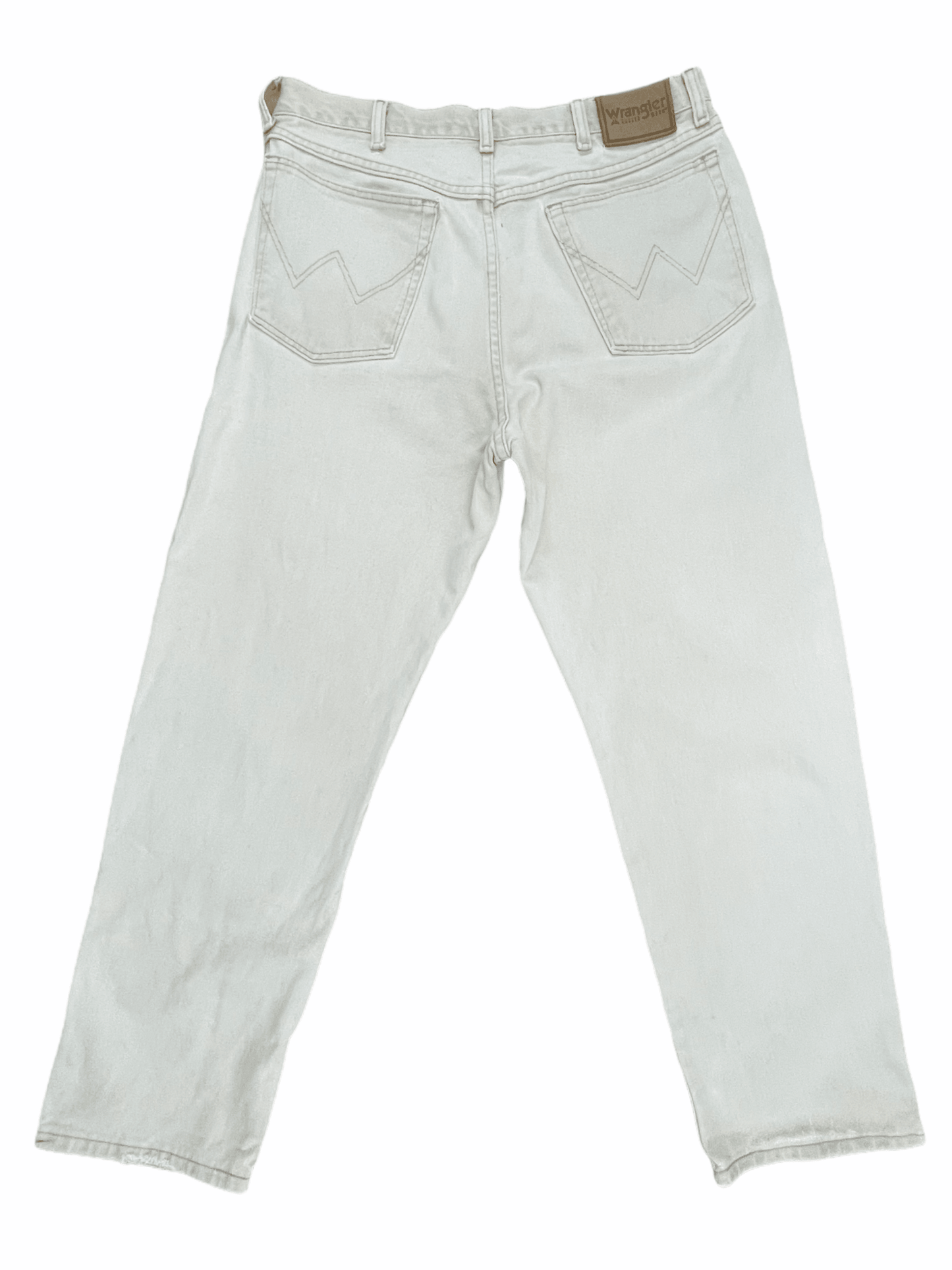 Wrangler Vintage Off White Cream Distressed Denim Jeans 32W 30L Medium - M - Genuine Design Luxury Consignment