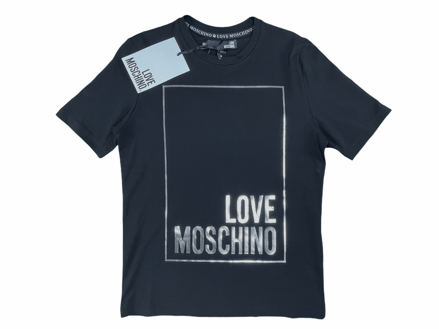 Love Moschino Signature  Jeweled Black T Shirt Small—Genuine Design luxury consignment