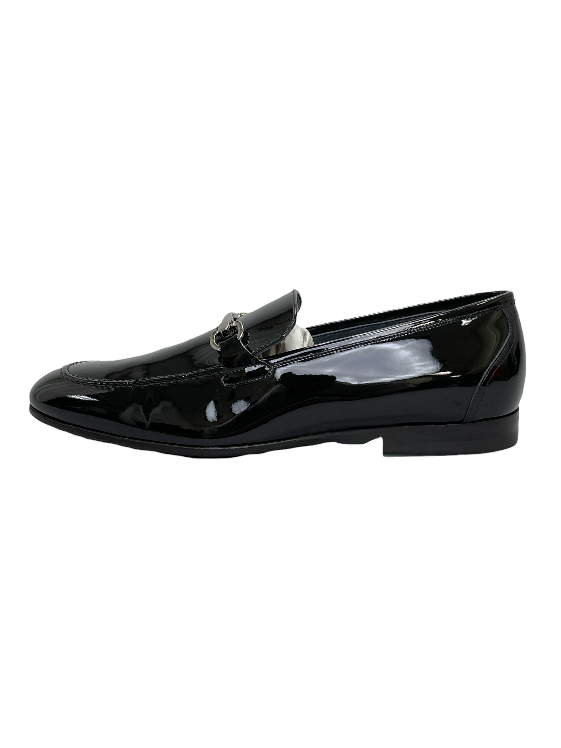 Monte Rosso Brianza Black Leather Smoking Loafers 8 D US - Genuine Design Luxury Consignment for Men. Based in Calgary, Alberta, Canada.