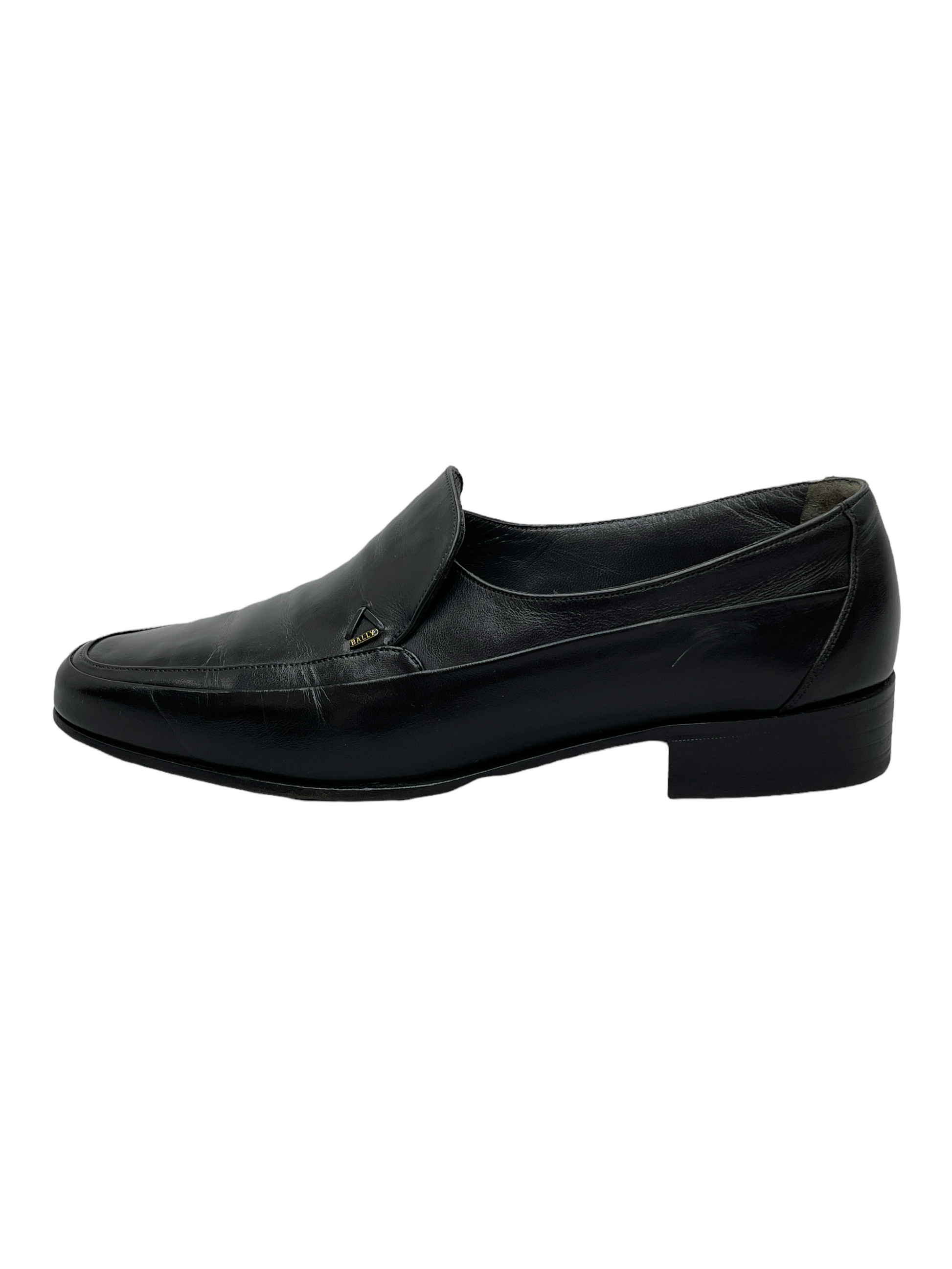 Bally Black Leather Penny Loafers 7.5 D US - Genuine Design Luxury Consignment for Men. New & Gently Used Clothing, Shoes, & Accessories. Calgary, Alberta, Canada.