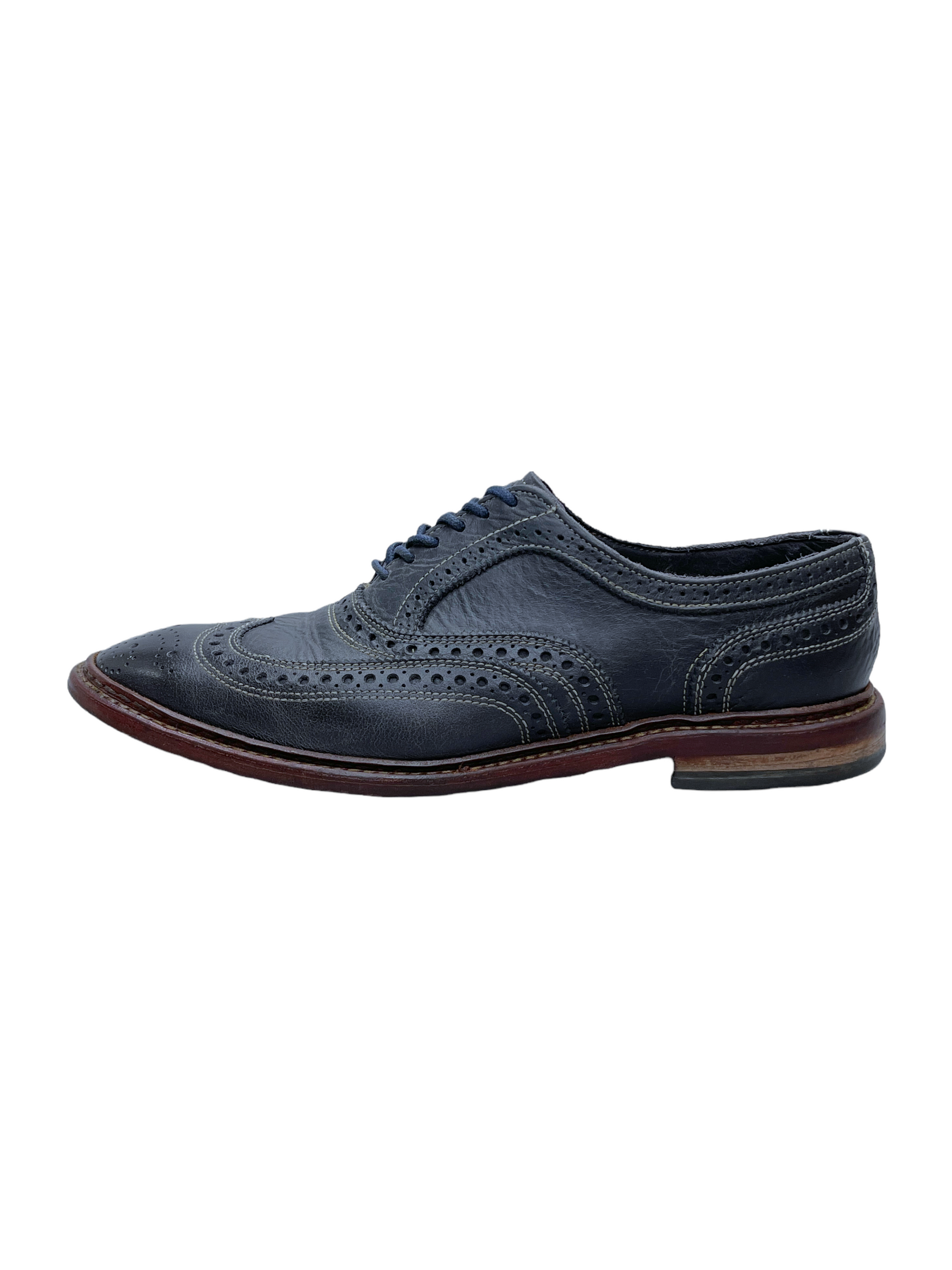 Allen Edmonds Neumok Navy Blue Leather Oxford Dress Shoes