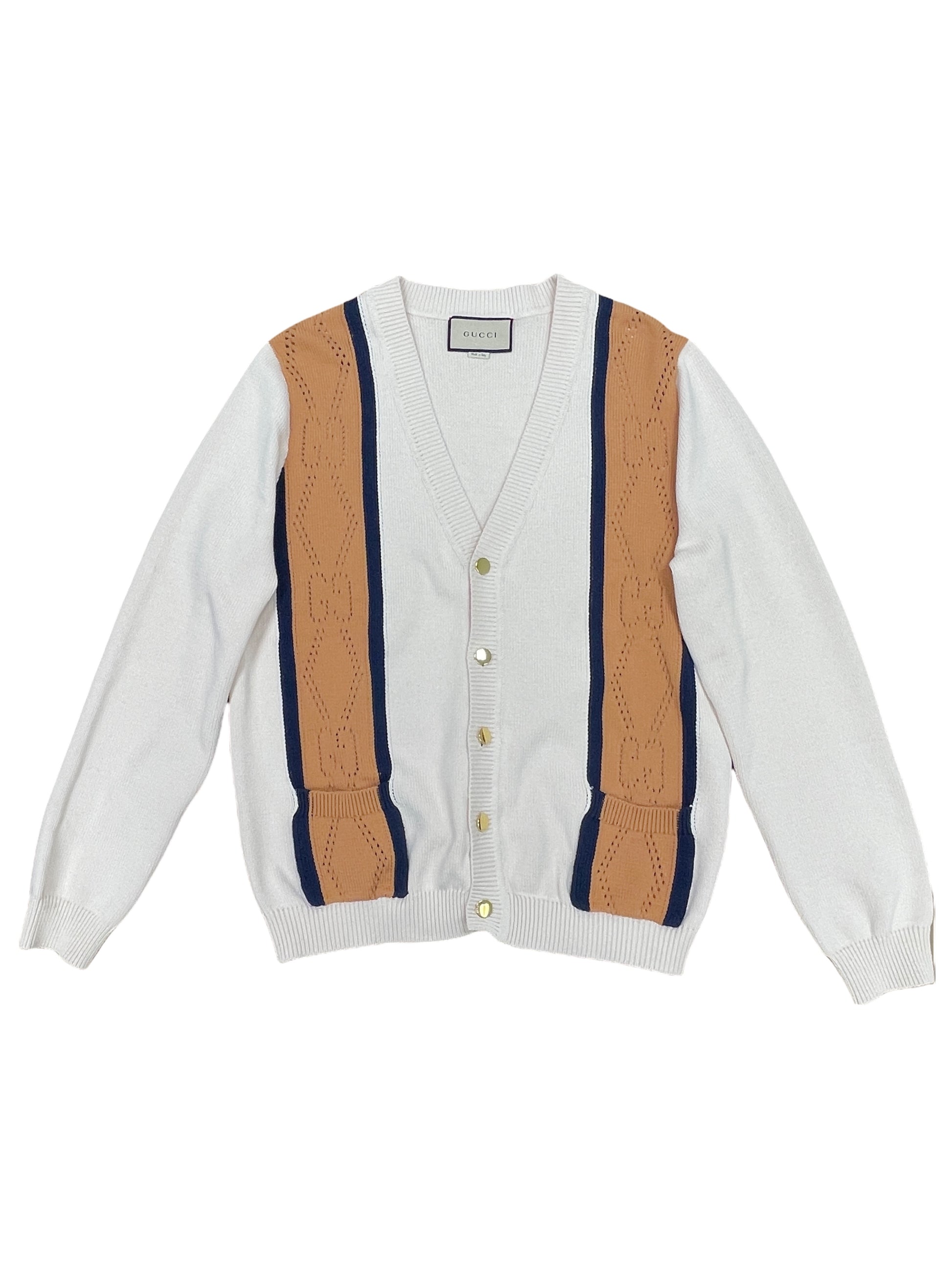 Gucci Cream Knit Cardigan - Large