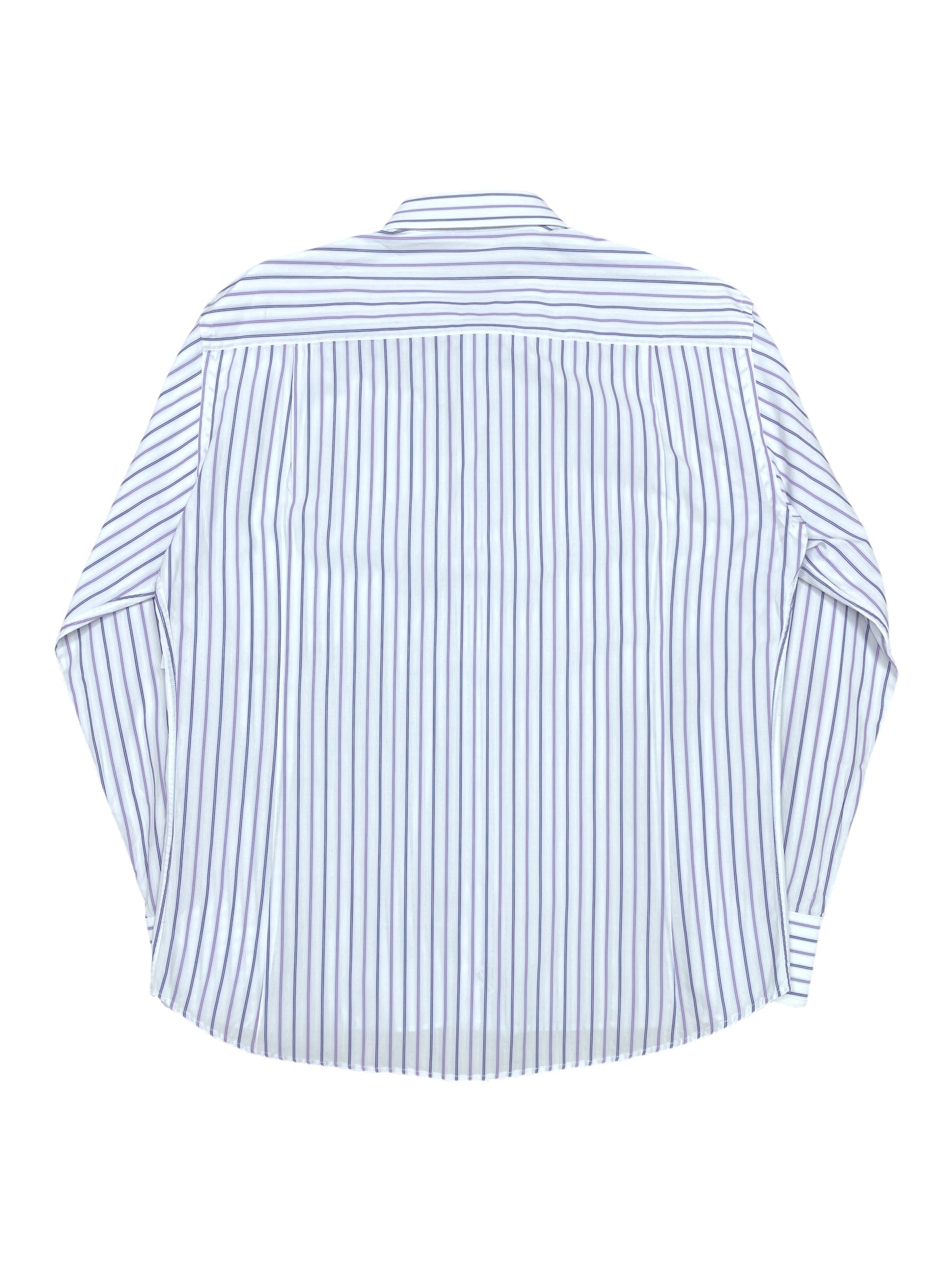Canali White Striped Dress Shirt 17 - XL