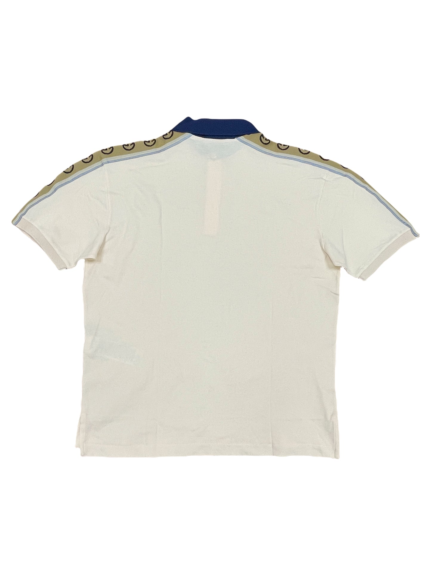 GUCCI Cream Short Sleeve Polo Shirt - Large