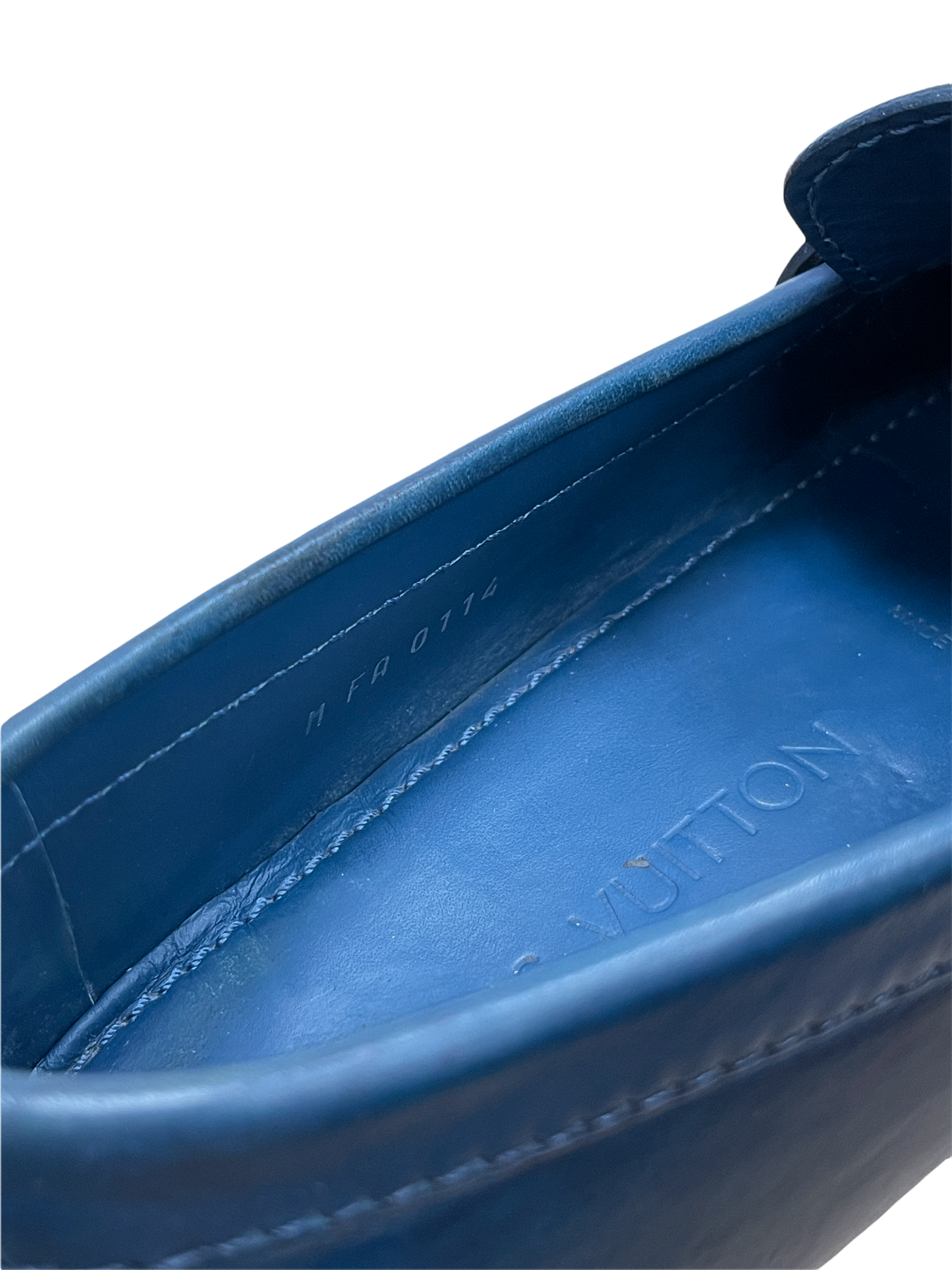 Louis Vuitton Petrol Blue Monogram Driving Loafers 8 US