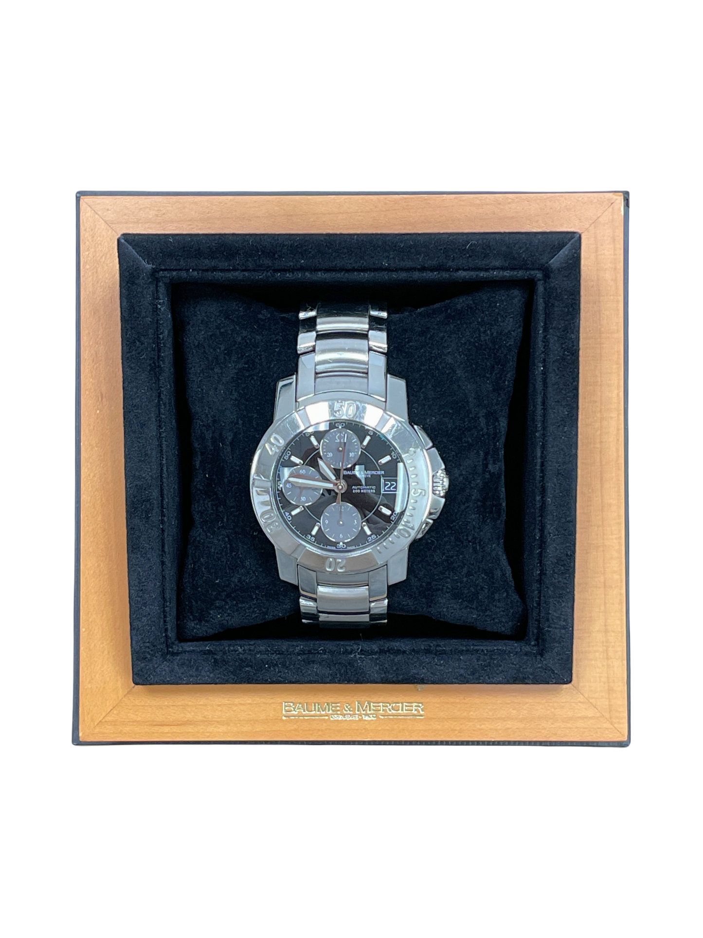 Baume & Mercier 42mm Capeland S Chrono Steel XL Automatic Wrist Watch - 8112 / MOA08112