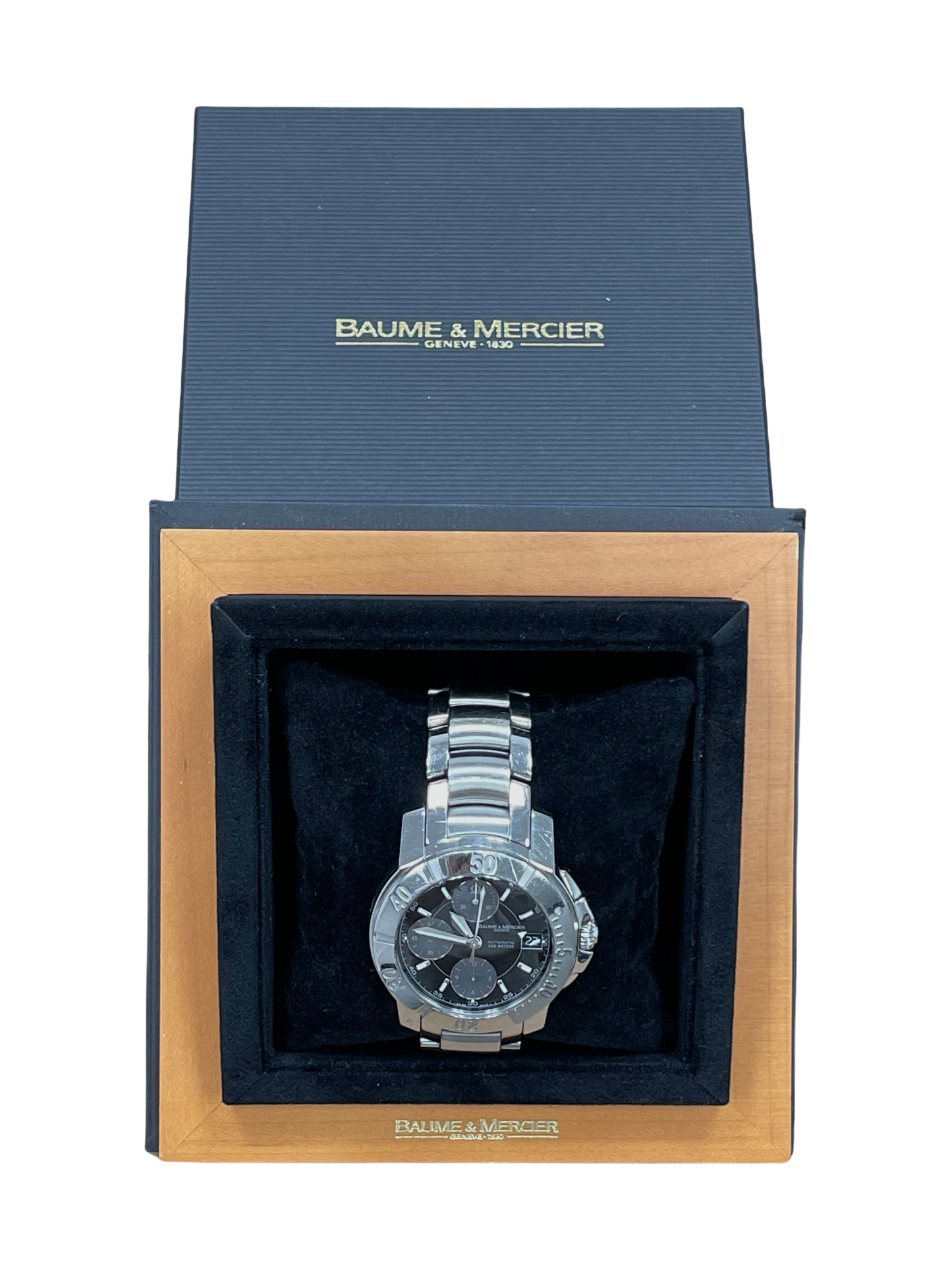 Baume & Mercier 42mm Capeland S Chrono Steel XL Automatic Wrist Watch - 8112 / MOA08112