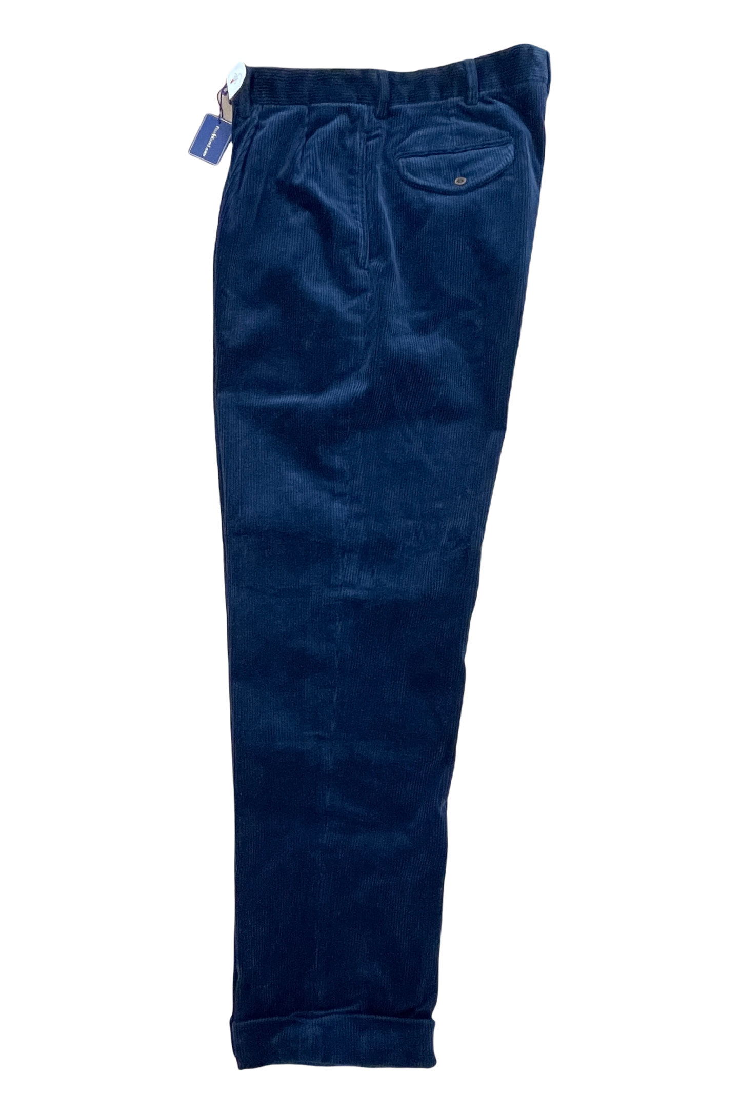 Polo Ralph Lauren Navy Blue Pleated Corduroy Pants 36 x 33