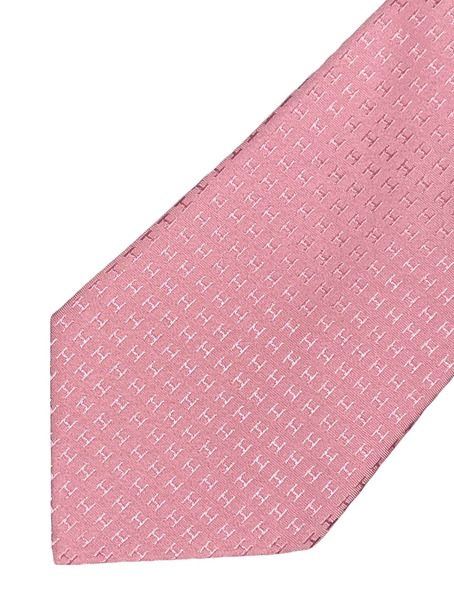 Hermès Light Pink H Monogram Silk Tie — Genuine Design Luxury Consignment for Men. New & Pre-Owned Clothing, Shoes, & Accessories. Calgary, Canada