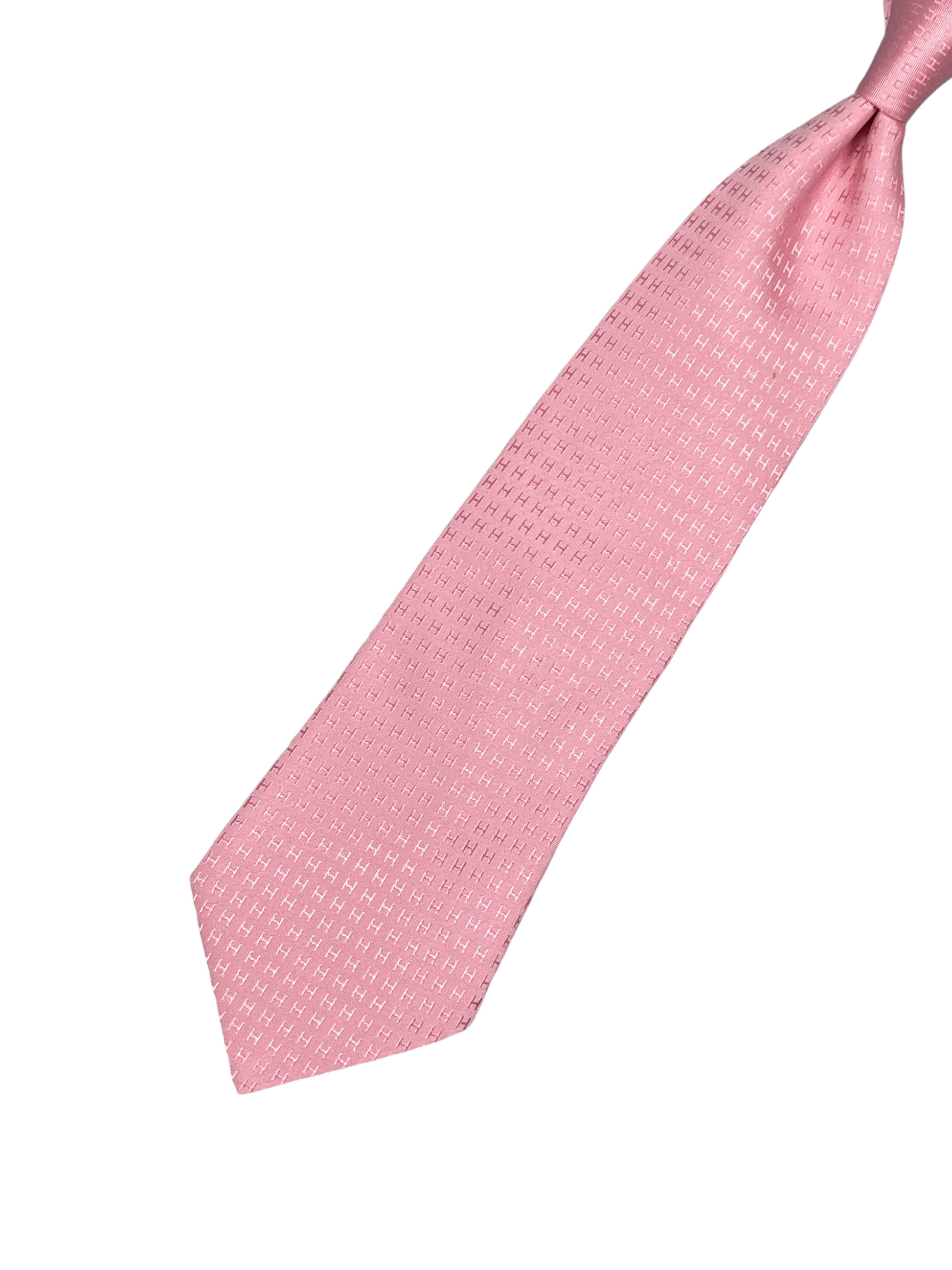 Hermès Light Pink H Monogram Silk Tie — Genuine Design Luxury Consignment for Men. New & Pre-Owned Clothing, Shoes, & Accessories. Calgary, Canada