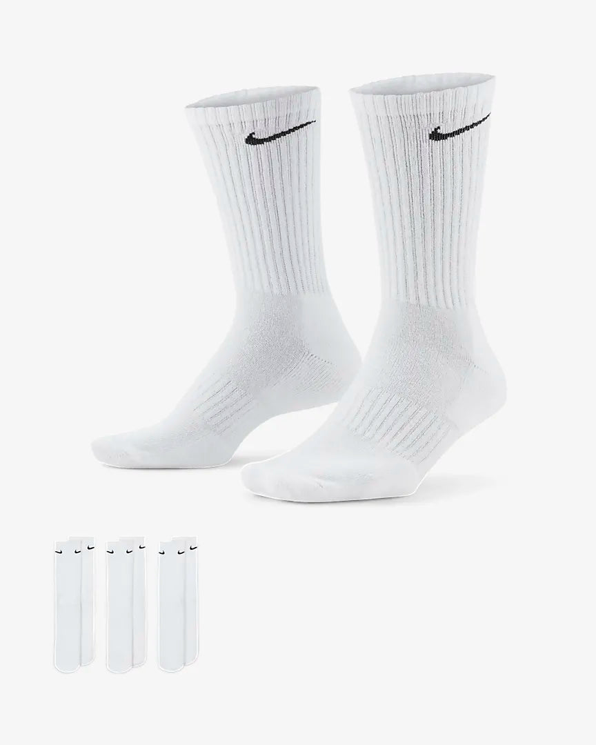 Nike White Everyday Cotton Cushioned Crew Socks 3 Pack - Genuine Design Luxury Consignment for Men. New & Pre-Owned Clothing, Shoes, & Accessories. Calgary, Canada