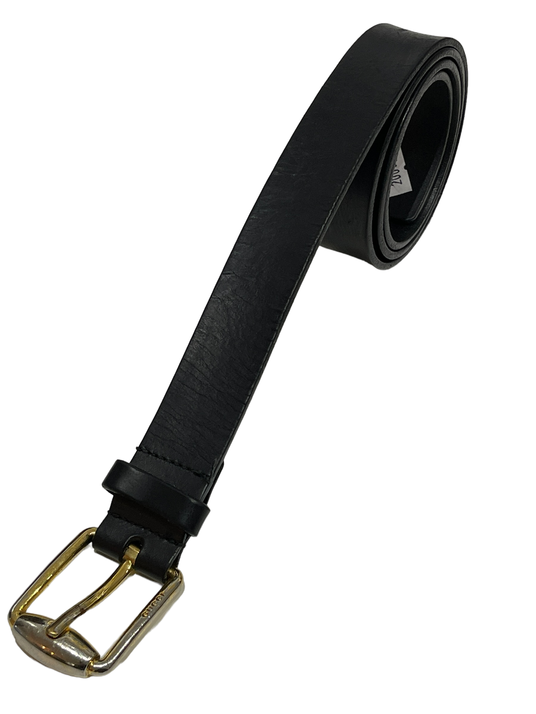 Gucci Black Leather Belt 34
