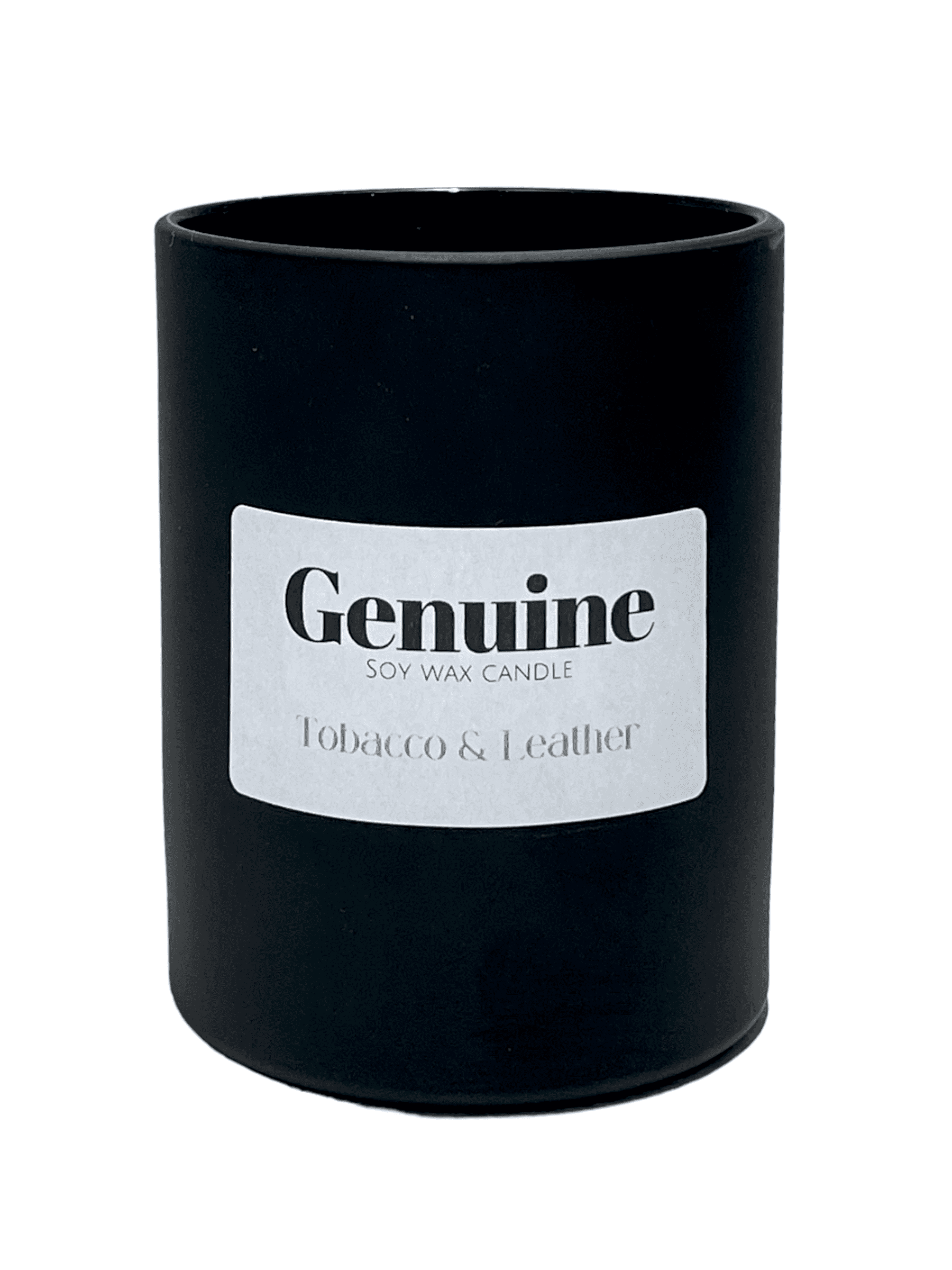 Genuine Design Soy Wax Candle - Tobacco & Leather - Hand Poured in Calgary, Alberta, Canada. Genuine Design Luxury Consignment.