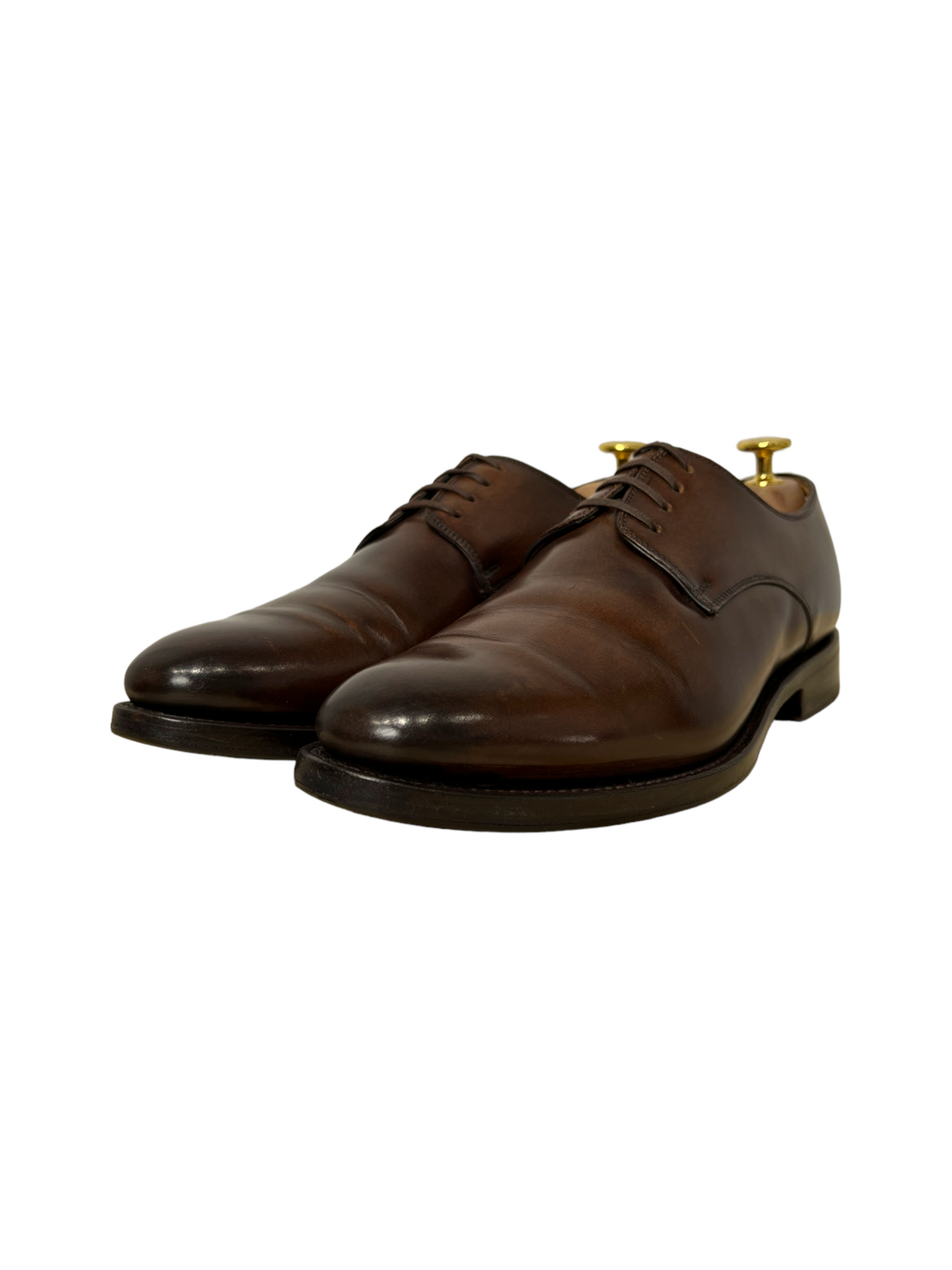 Suitsupply Brown Leather Derby Dress Shoes - Genuine Design Luxury Consignment for Men. New & Pre-Owned Clothing, Shoes, & Accessories. Calgary, Canada
